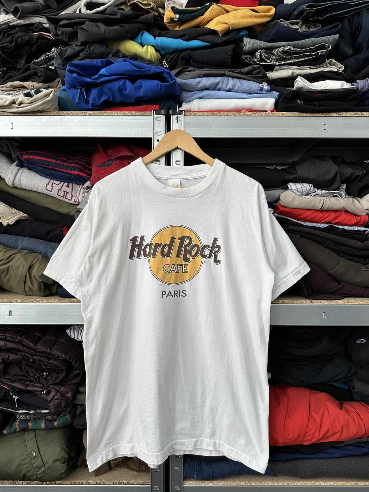 Hard Rock Cafe Vintage 1990s Hard Rock Cafe Paris Rare Archive T-Shirt Tee Size US L / EU 52-54 / 3 - 1 Thumbnail