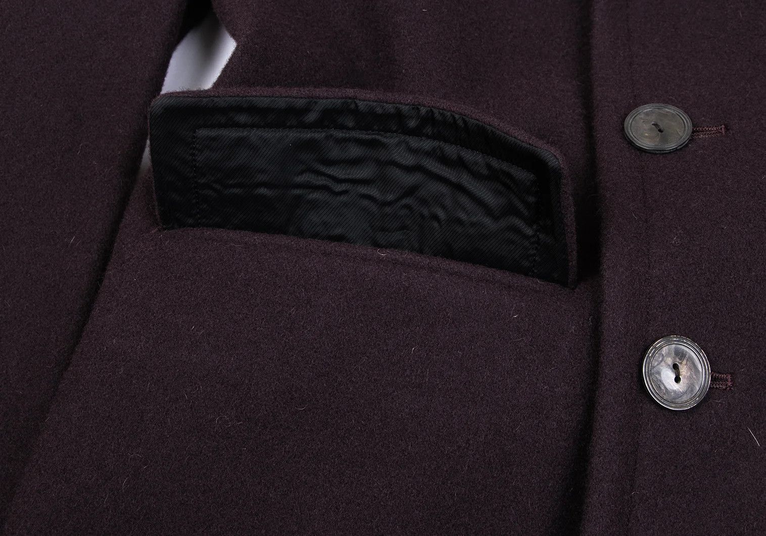 Jean Paul Gaultier Wool Nylon Peak Lapel Coat in Burdy Size 48 Size US M / EU 48-50 / 2 - 10 Thumbnail