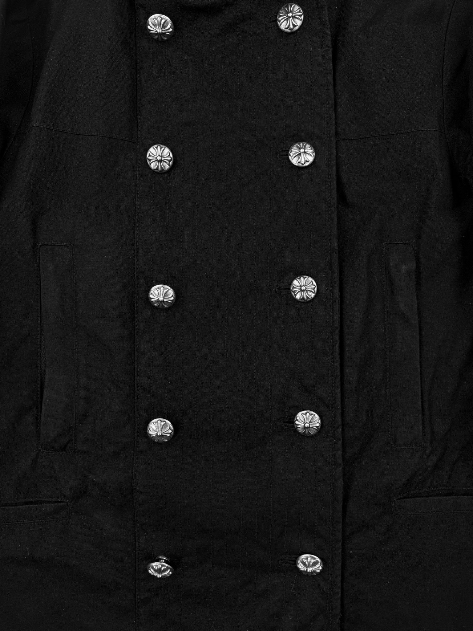 Chrome Hearts Chrome Hearts Dagger Zip Fleur Back Lined Black Peacoat Size US M / EU 48-50 / 2 - 2 Thumbnail