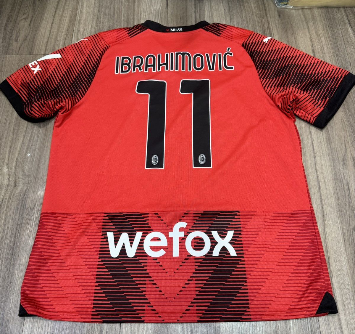 Puma AC Milan 23/24 home shirt #11 Ibramovic Size US XL / EU 56 / 4 - 2 Thumbnail