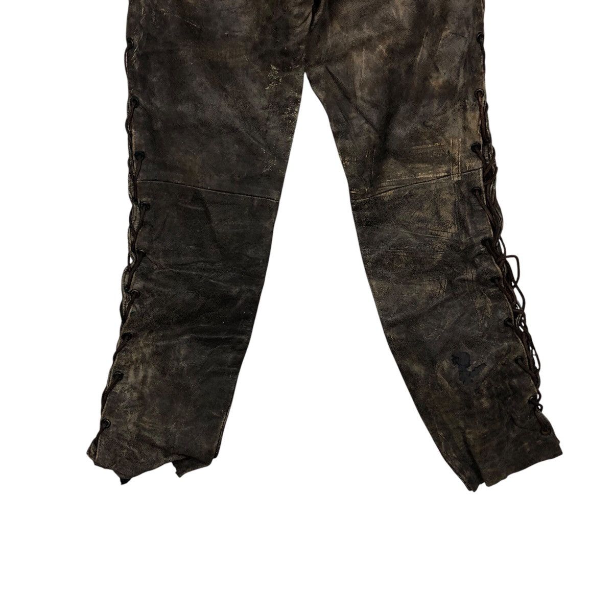 Genuine Leather 📌Vintage Leather Biker Pants Pantera Cowboy Issey Miyake Size US 30 / EU 46 - 12 Thumbnail