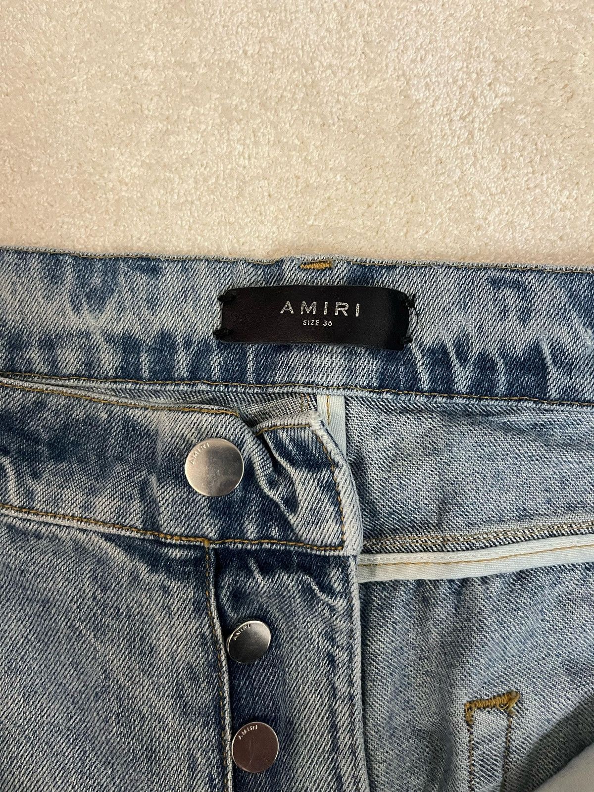 Amiri 💠Amiri💠 JEANS STRAIGHT FIT BLUE (36) Size US 36 / EU 52 - 3 Thumbnail