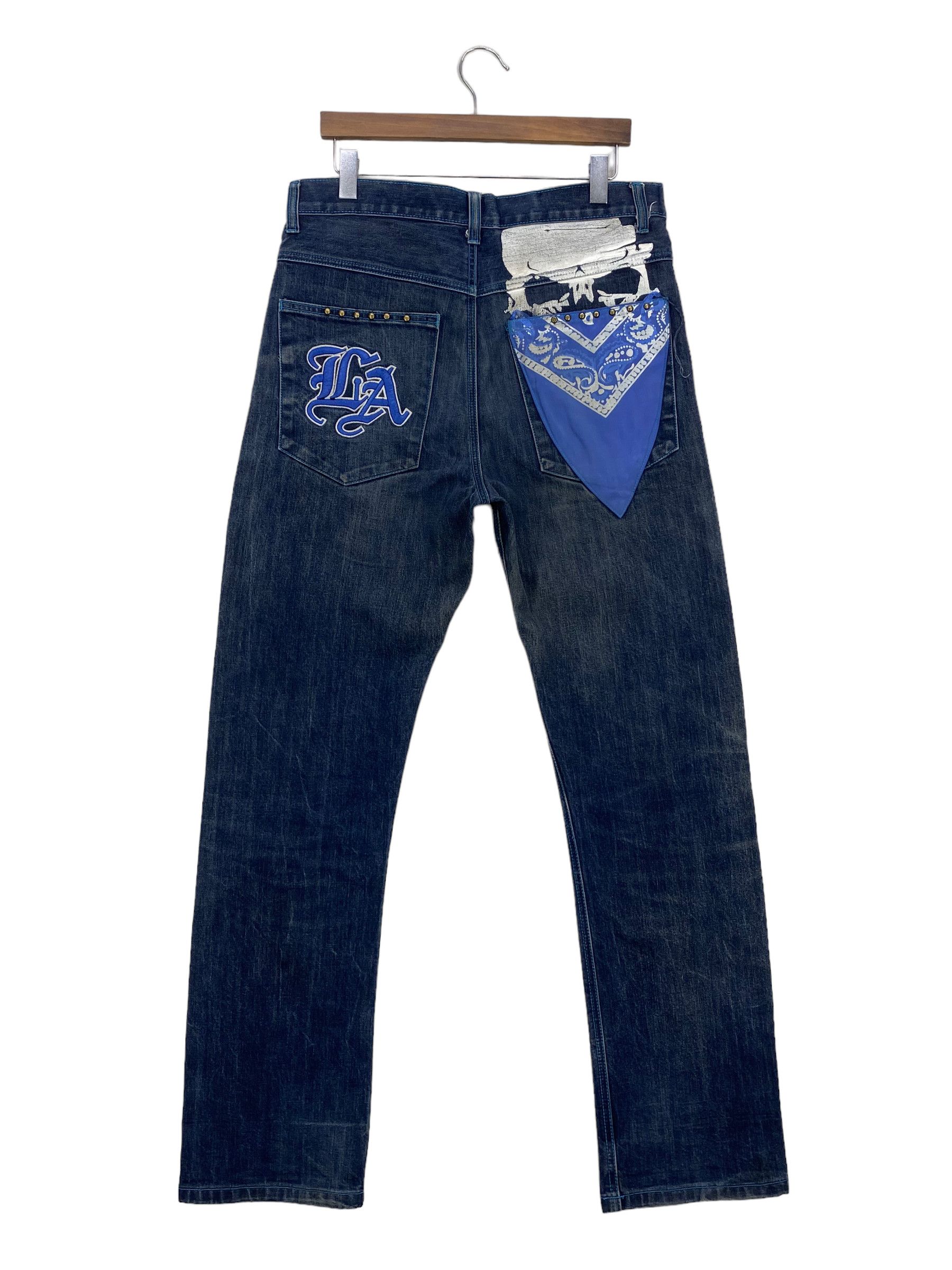 image of Distressed Denim La Soul Jeans Hip Hop Jeans in Blue, Men's (Size 34)