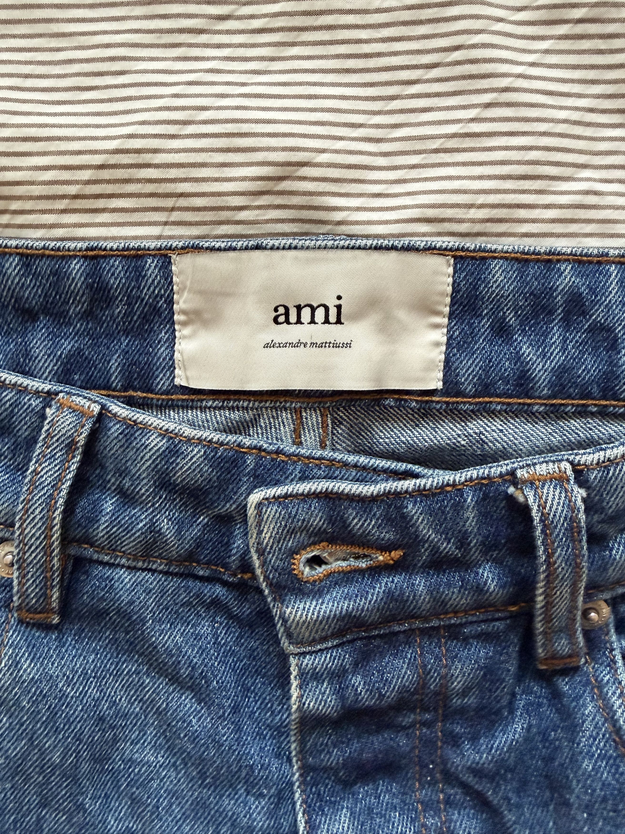 AMI Ami Paris Classic Fit Jeans in Blue Size 31 Size US 31 - 3 Thumbnail