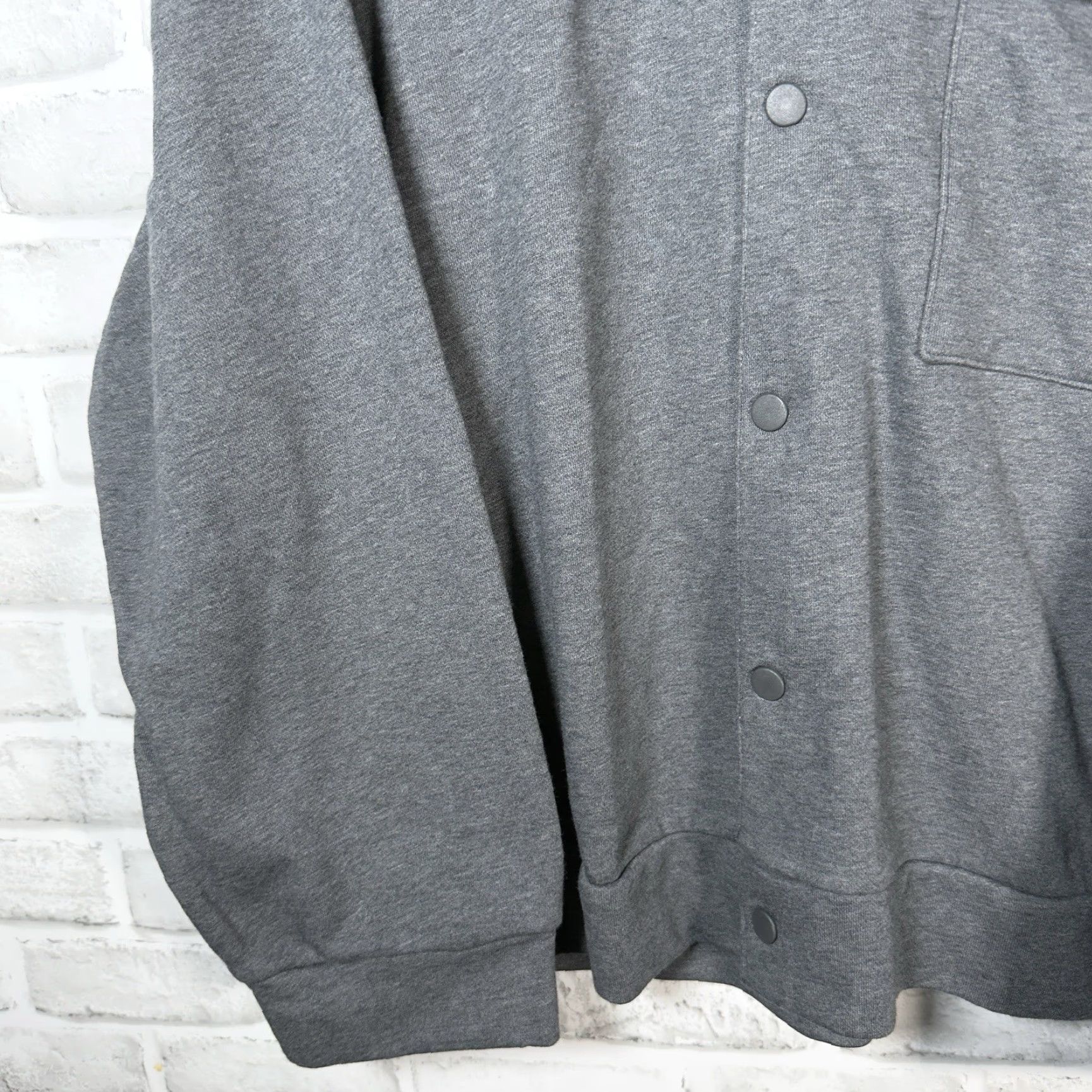 Adidas Adidas Jacket Mens L Gray Button-Down Nylon Basic Big Self All Button Down Size US L / EU 52-54 / 3 - 3 Thumbnail