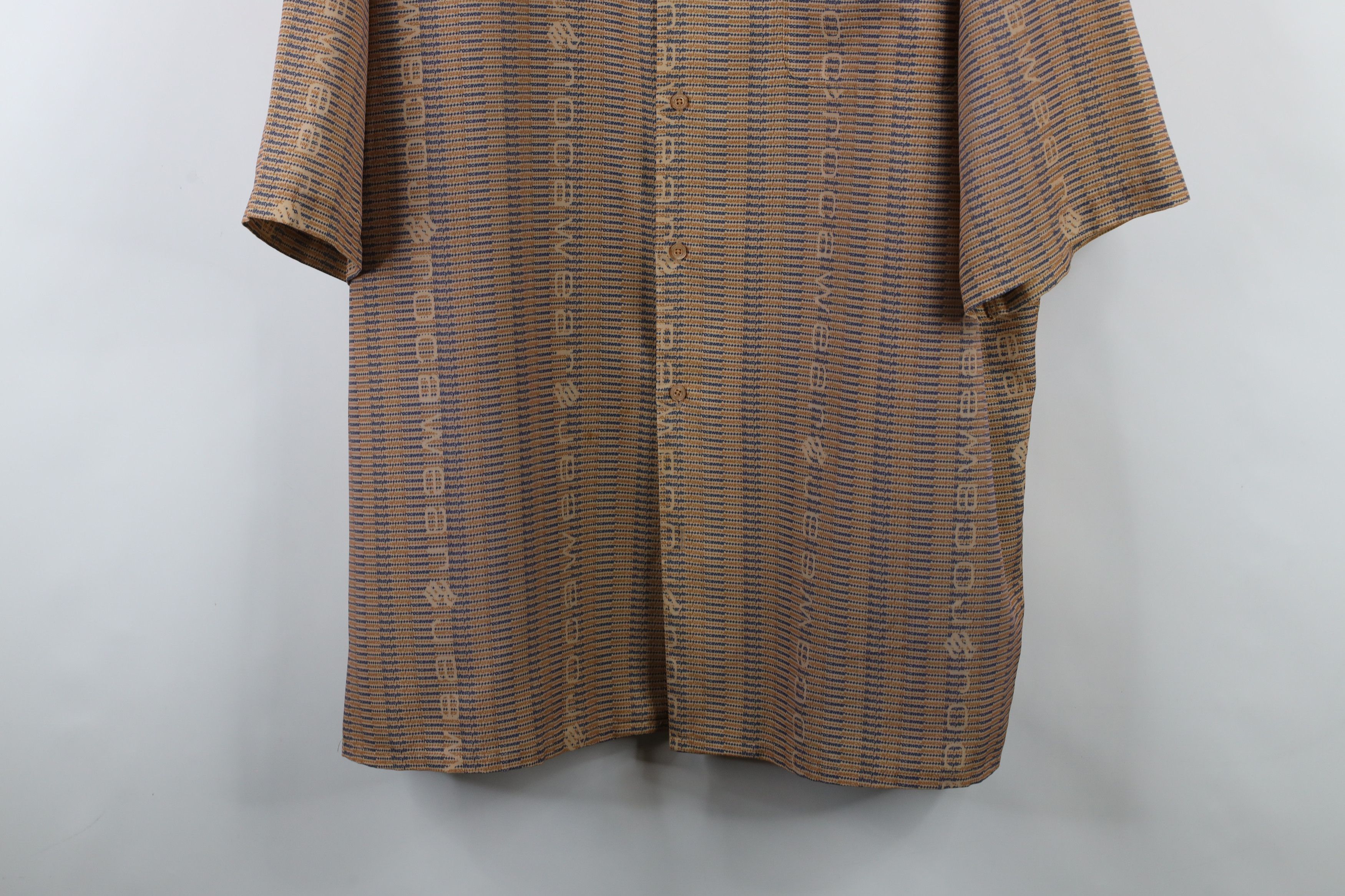 Rocawear × Vintage Vintage 90s Y2K Rocawear Baggy Fit Short Sleeve Button Shirt Size US XXL / EU 58 / 5 - 3 Thumbnail