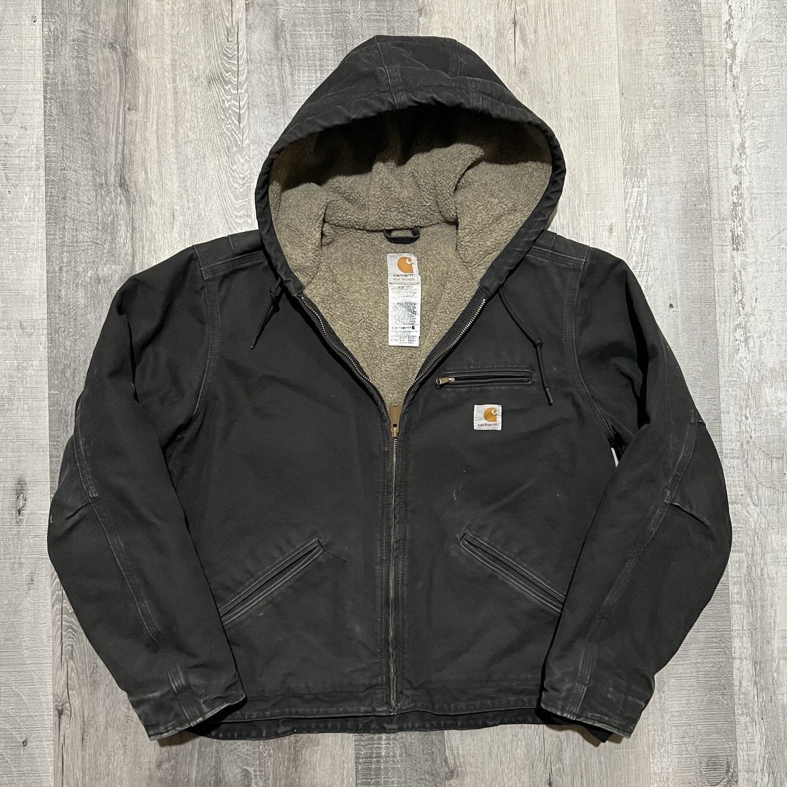 Carhartt Detroit Jacket Women's M Duck Canvas Sherpa M