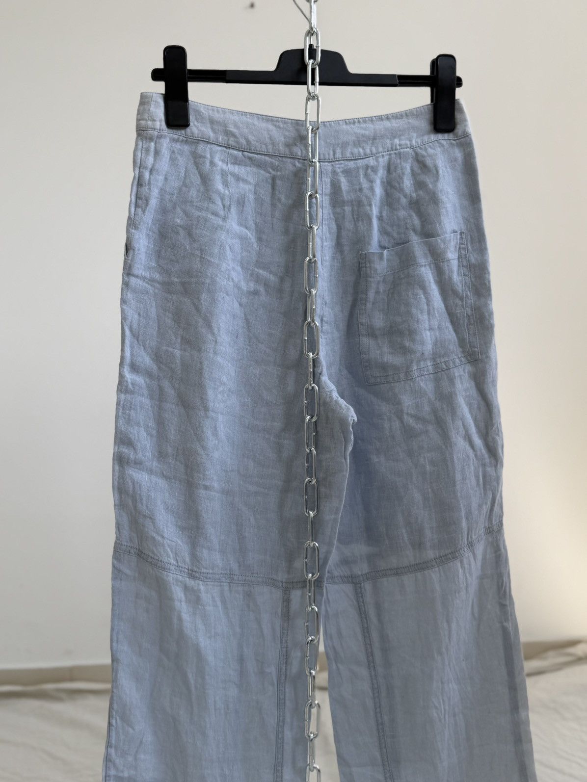 Sarah Pacini Sarah Pacini Womens Linen Strech Pants Trousers Side Zip Size 32" / US 10 / IT 46 - 12 Thumbnail