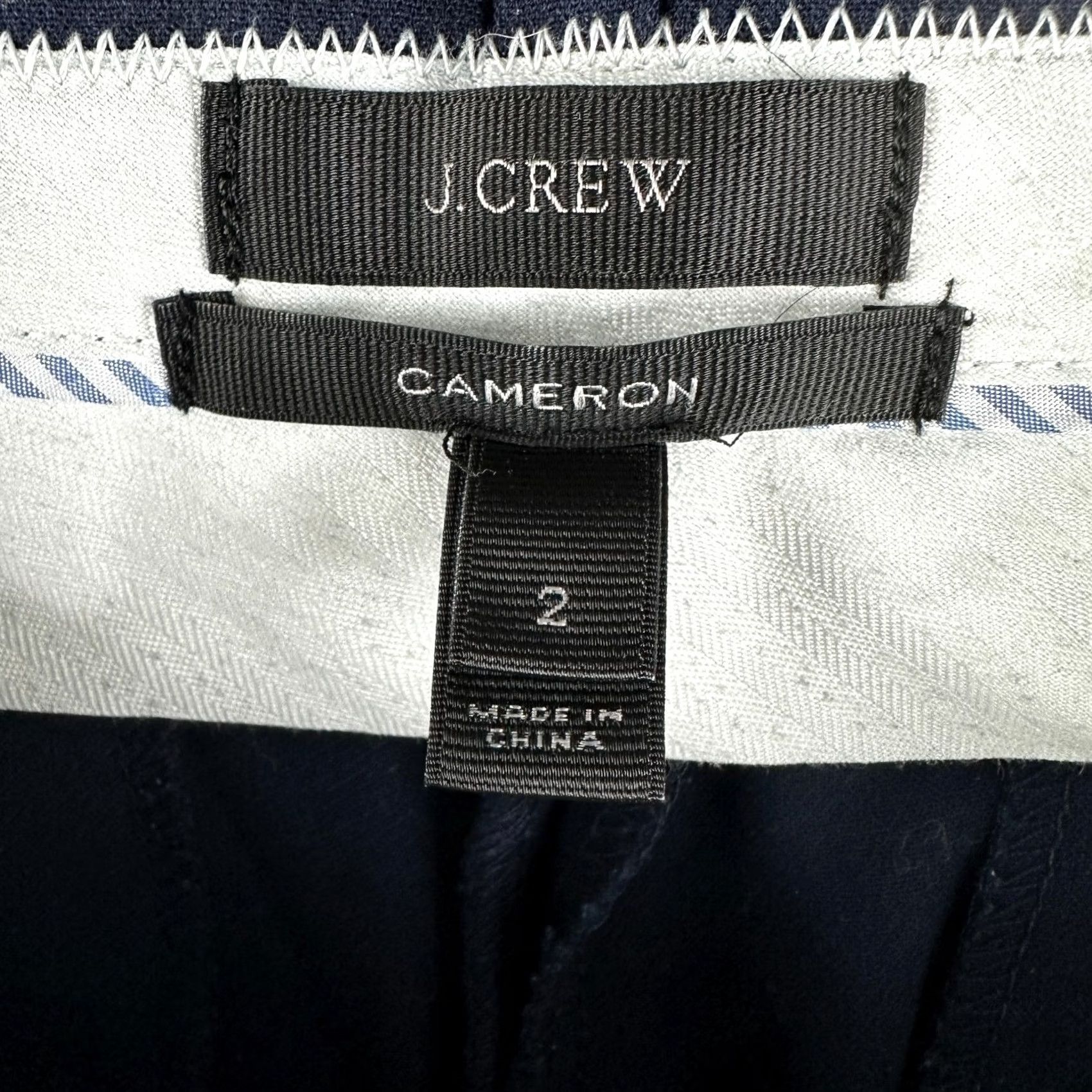J.Crew J.CREW Pants Womens 2 Cameron Blue Stretch Flat Front Zip Fly Pockets Cropped Size 26" / US 2 / IT 38 - 4 Thumbnail