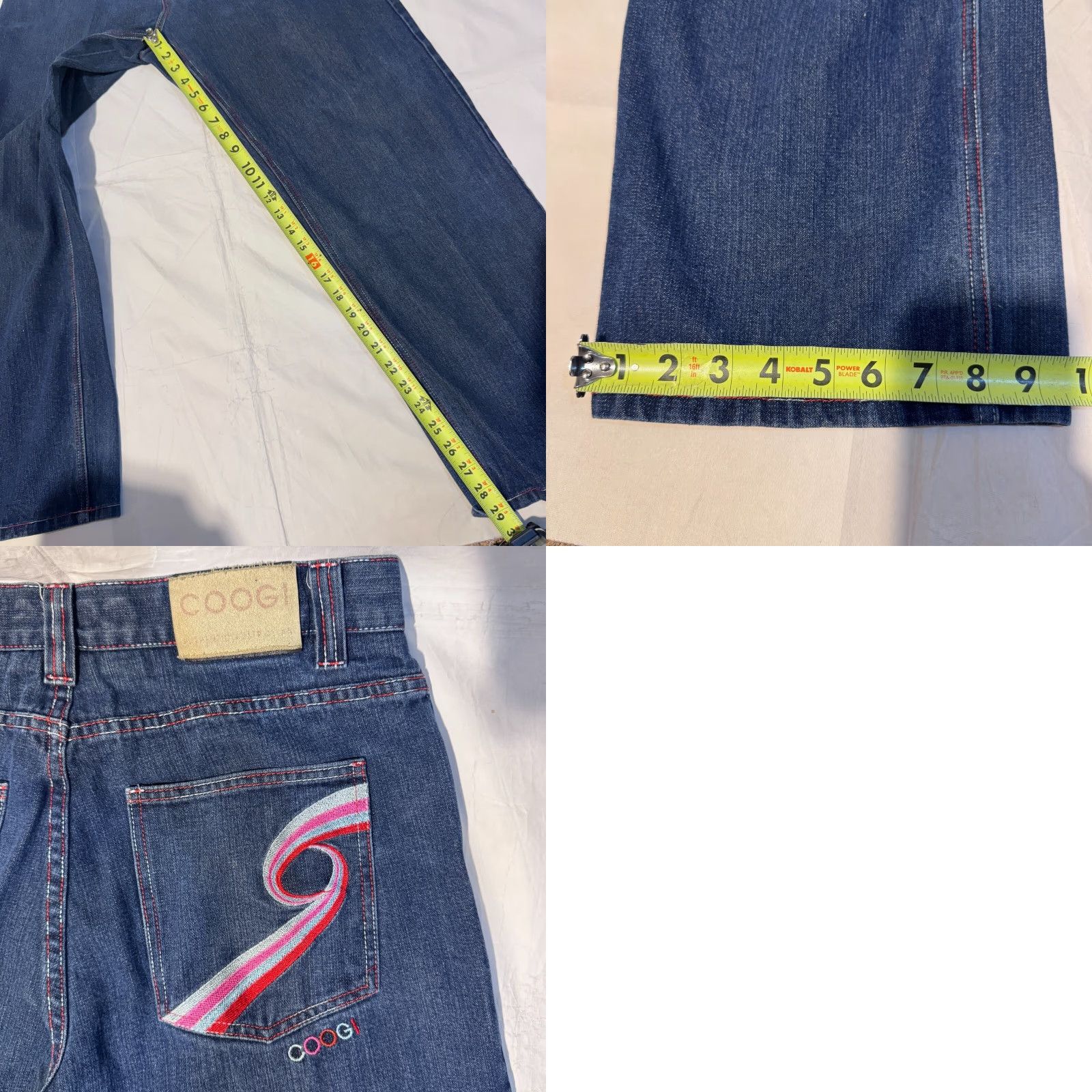 Coogi VINTAGE COOGI Jeans 34x32 5-Pocket Denim Straight Inseam 32 Hawaiian Y2K Embroidered Back Pocket Men Men’s Size US 34 / EU 50 - 8 Thumbnail