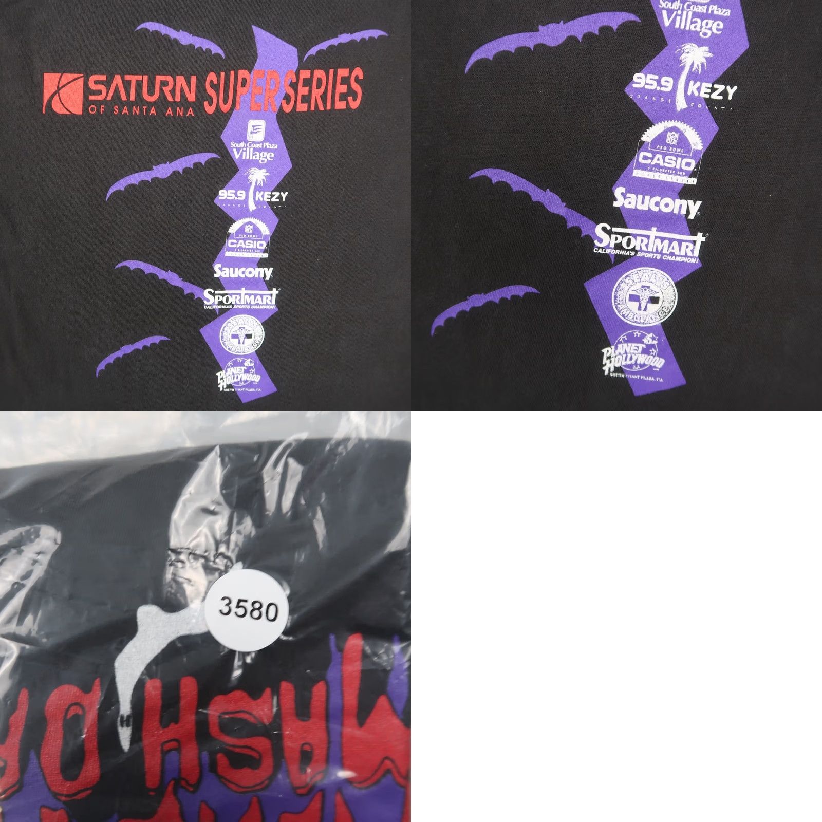 Vintage VINTAGE Monster Mash Dash Short Sleeve Shirt Large L Black 90s Halloween Stitch Men T-Shirt USA Retro Regular Mens Size US L / EU 52-54 / 3 - 8 Thumbnail