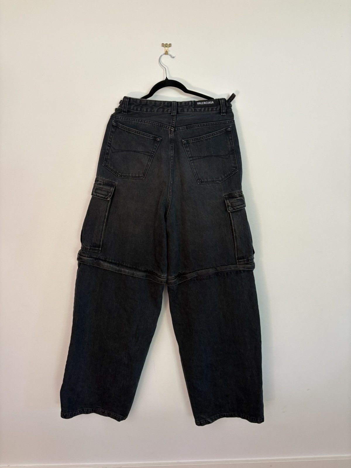 Balenciaga BALENCIAGA FW21 JAPANESE DENIM CARGO PANTS IN BLUE Size US 28 / EU 44 - 3 Thumbnail