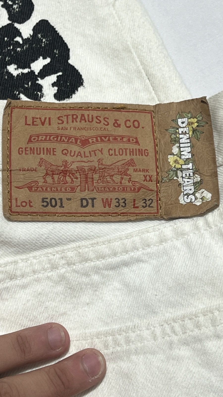 DENIM TEARS Denim Tears White Jeans Size US 33 - 7 Thumbnail