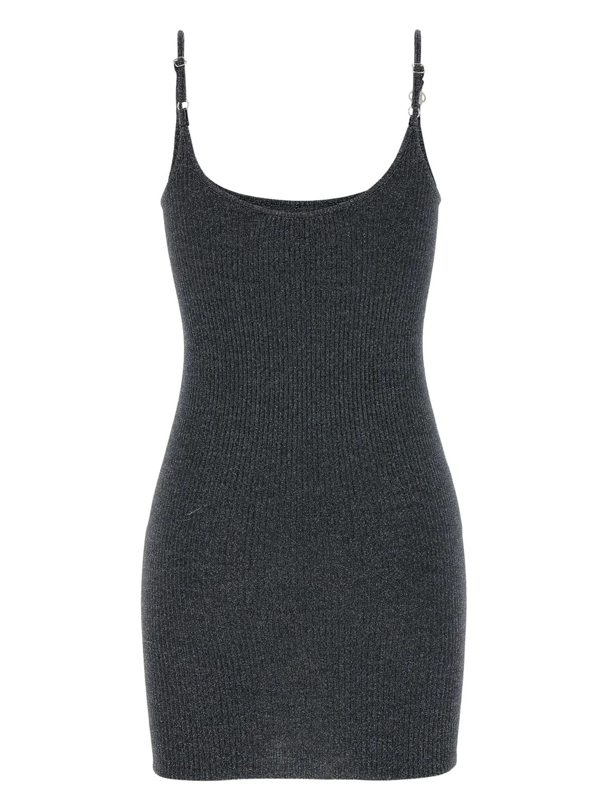 Amiri o1orln1025 Lurex Minidress in Grey Size XL / US 12-14 / IT 48-50 - 2 Thumbnail