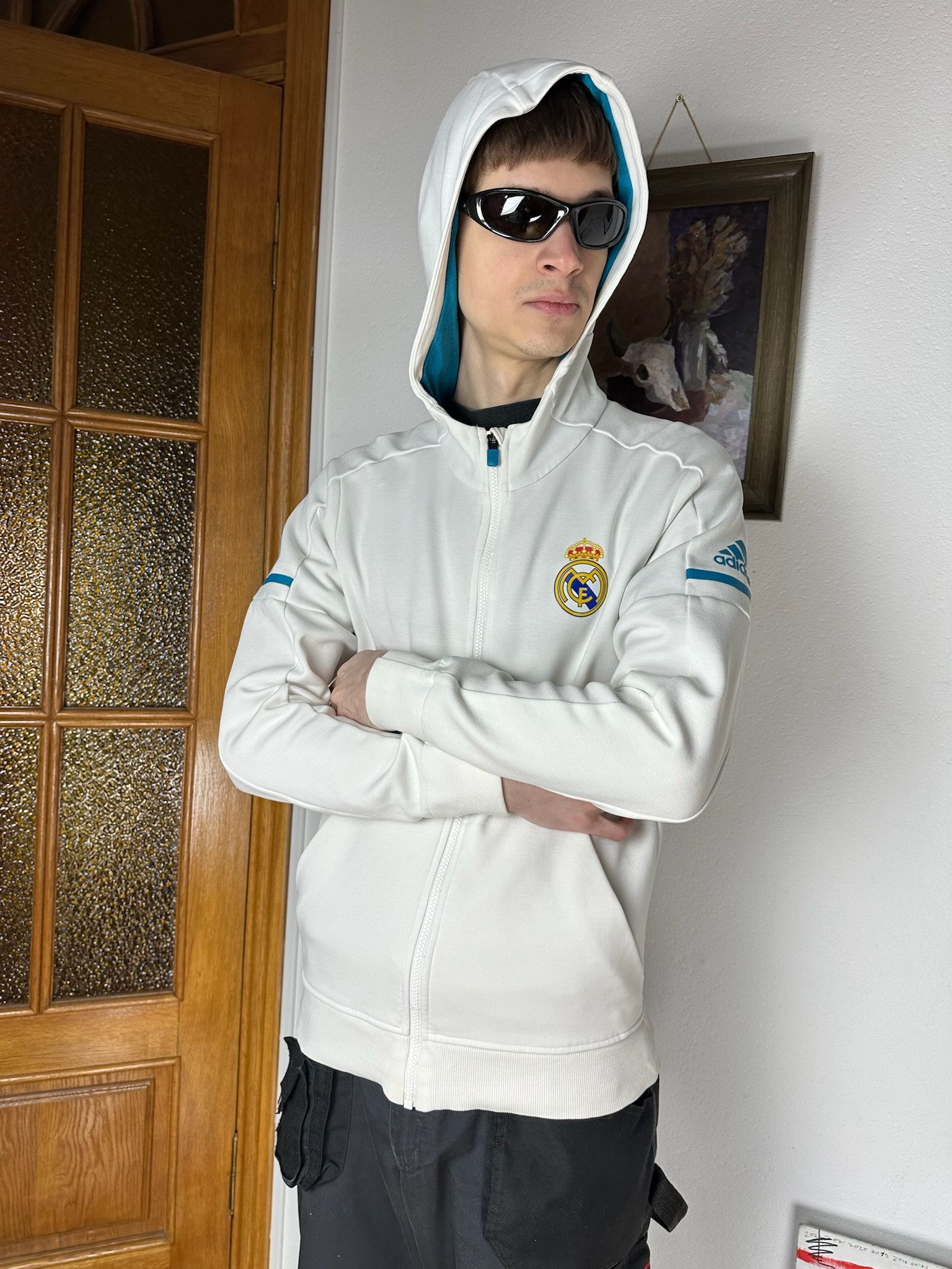 Adidas Vintage Real Madrid Zip Hoodie Soccer Jersey Football Rare Size US M / EU 48-50 / 2 - 4 Thumbnail