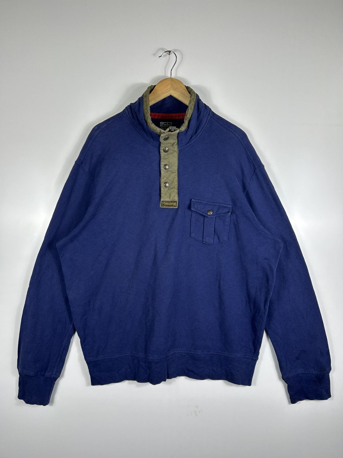 Polo Ralph Lauren ⚡️Vintage Y2K Polo Ralph Lauren Half Zipper Sweatshirt Size US XXL / EU 58 / 5 - 1 Thumbnail
