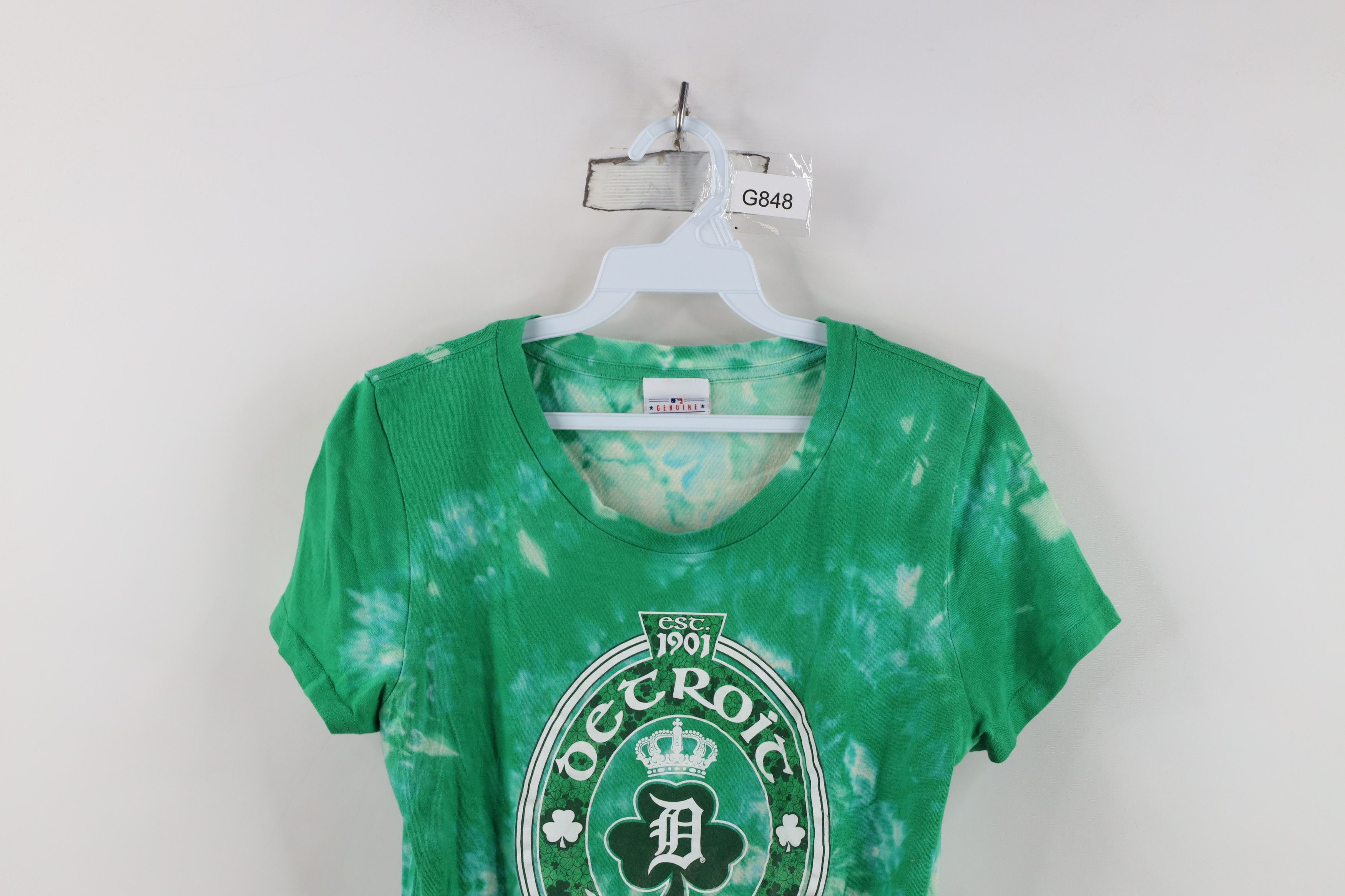 Vintage Vintage Y2K Detroit Tigers Baseball St Patricks Day T-Shirt Size M / US 6-8 / IT 42-44 - 2 Thumbnail