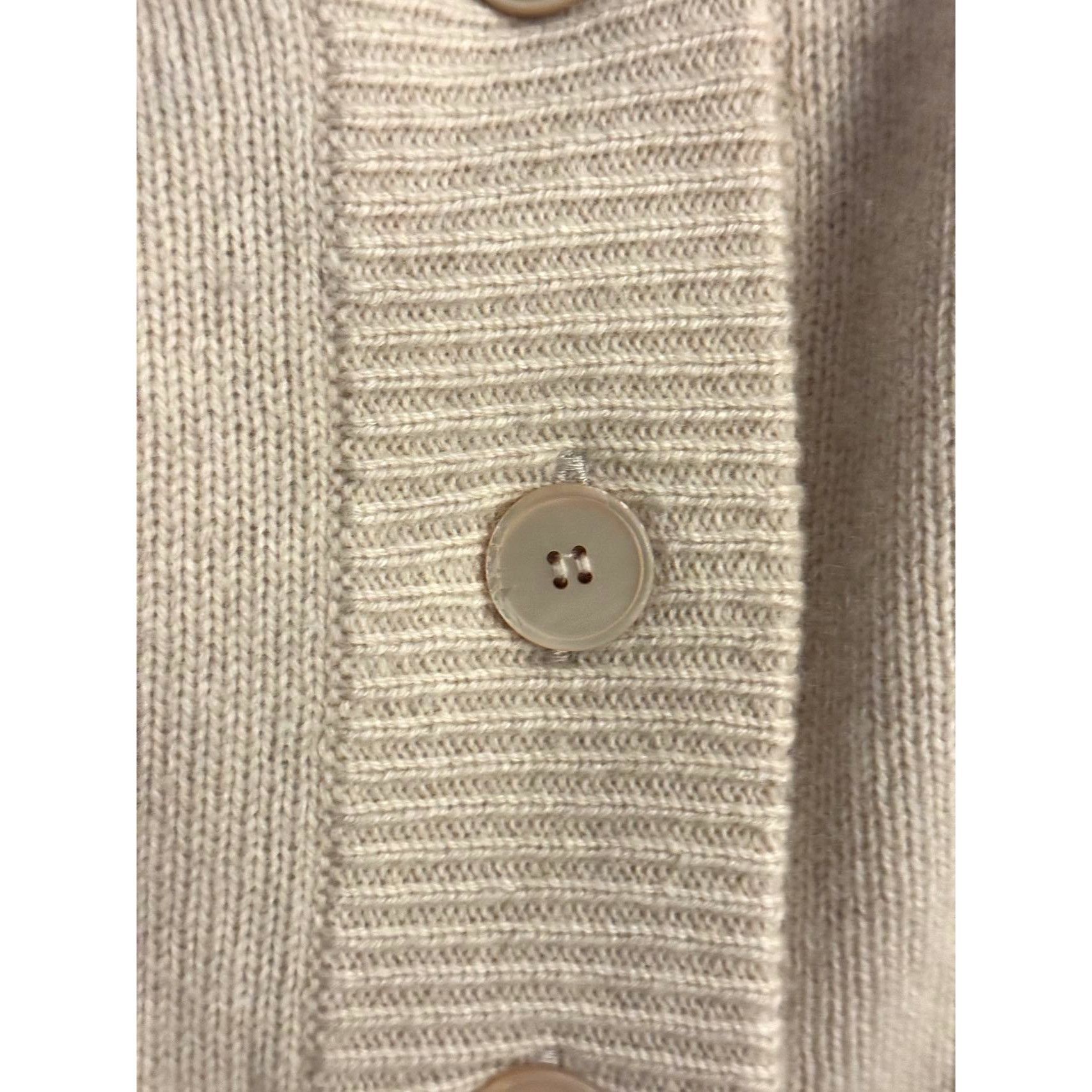 Miu Miu Miu Miu Womens Beige Knit Wool Button-Up Cardigan With Cryst Size XS / US 0-2 / IT 36-38 - 6 Thumbnail