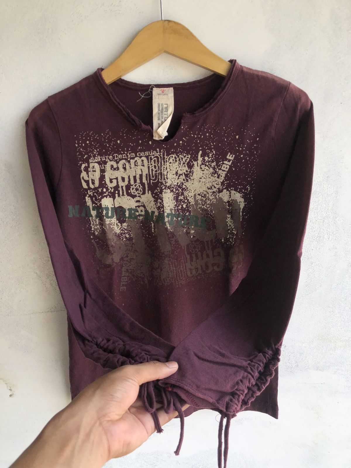 Japanese Brand Gothic Poem Abstrak LongSleeve Rock Punk Style Size US M / EU 48-50 / 2 - 2 Thumbnail