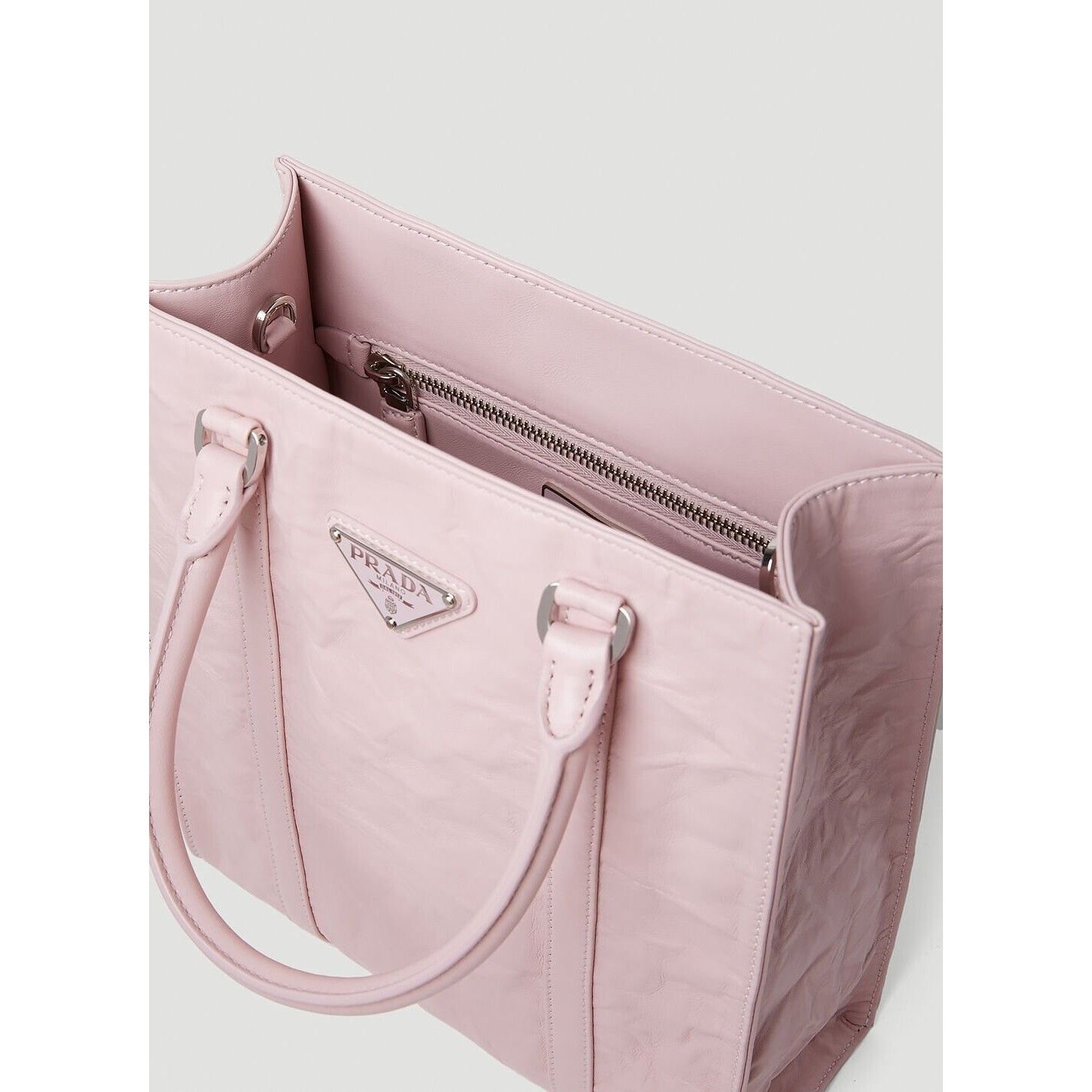 Prada PRADA Pink Leather Tote Bag New Size ONE SIZE - 4 Thumbnail