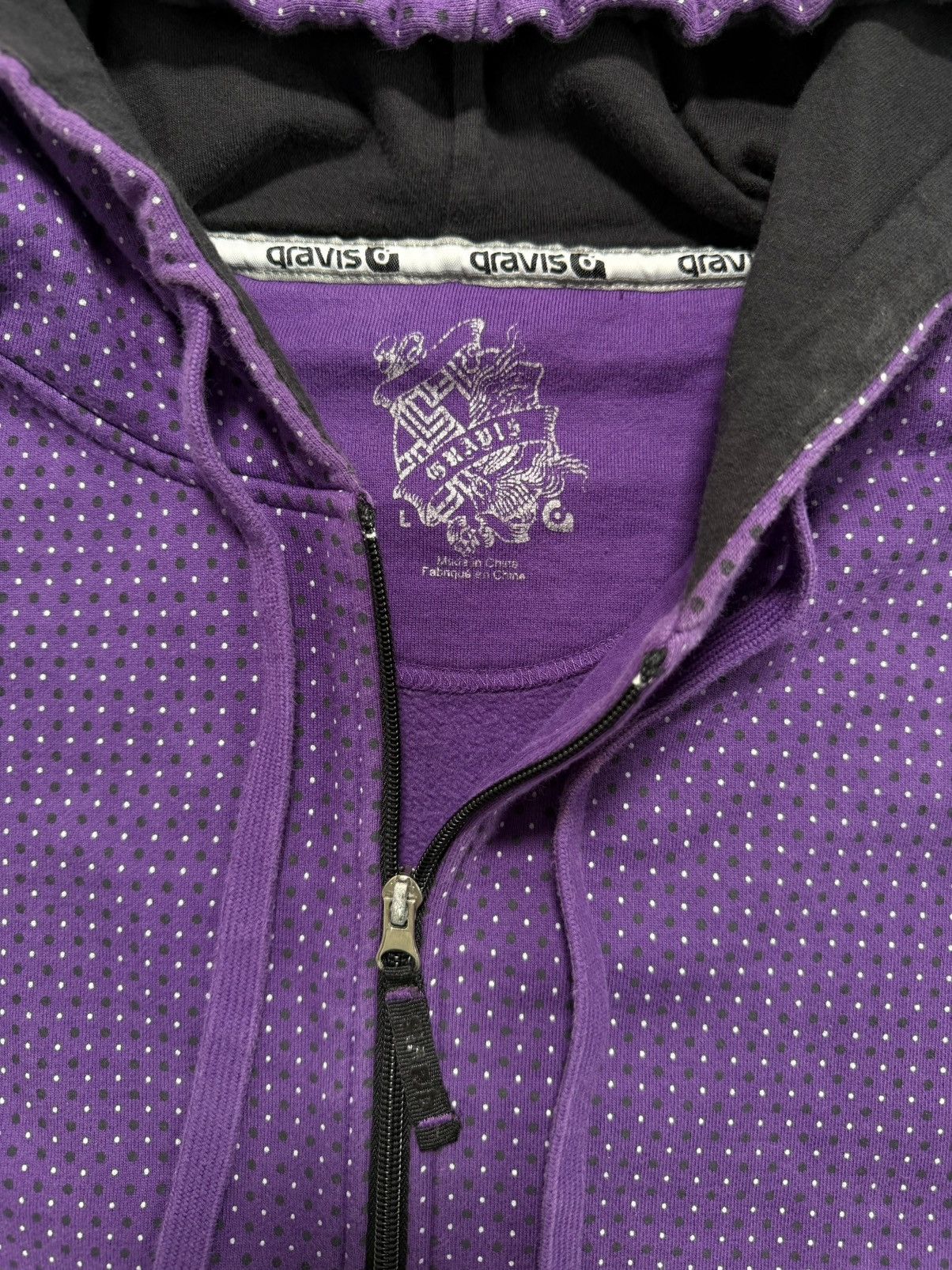 Gravis 🌀Gravis Dotted Zip Up Hoodie Size US L / EU 52-54 / 3 - 4 Thumbnail