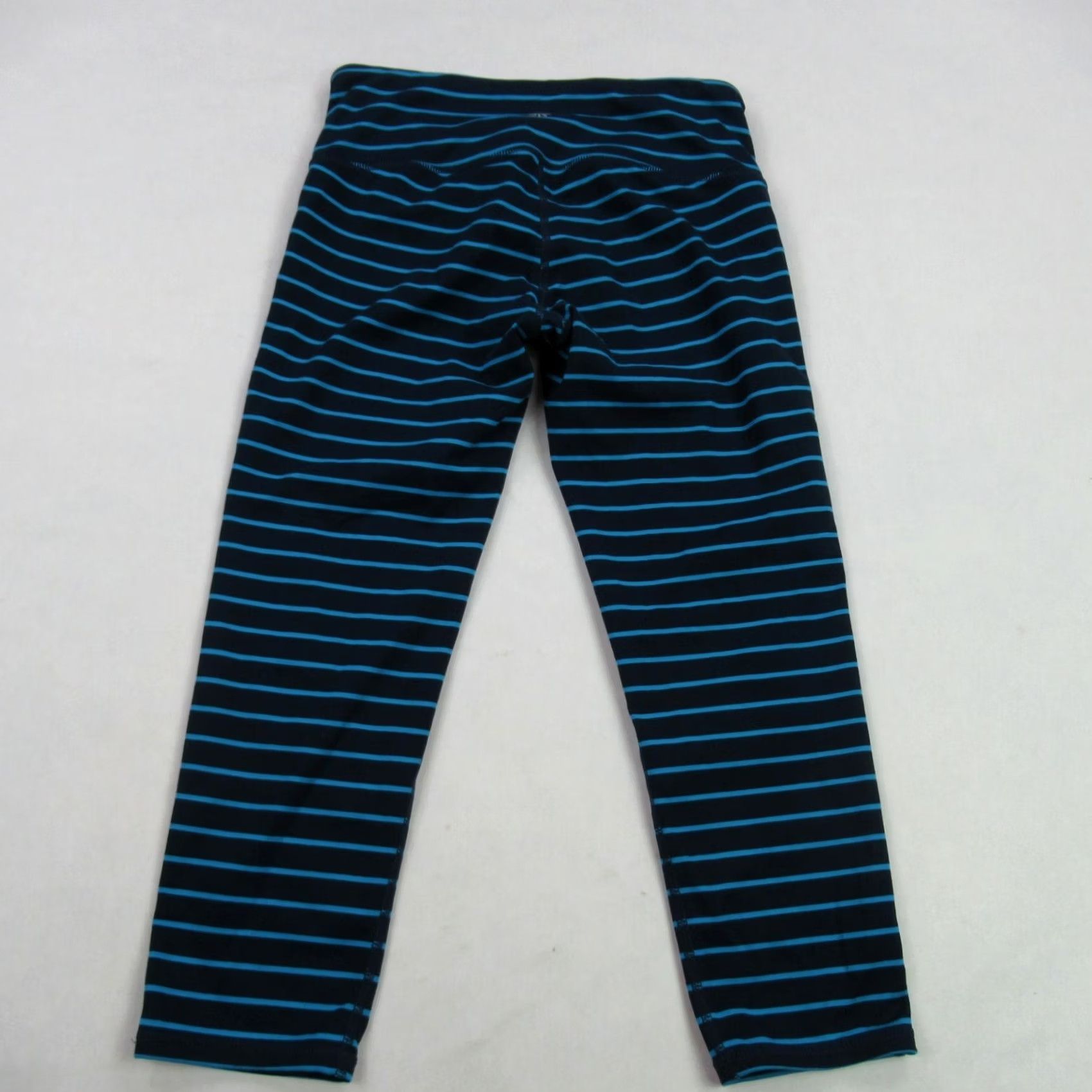 Athleta Athleta Ankle Womens XS Leggings Blue Stripes Yoga Workout Waist Inseam Size 26" / US 2 / IT 38 - 4 Thumbnail