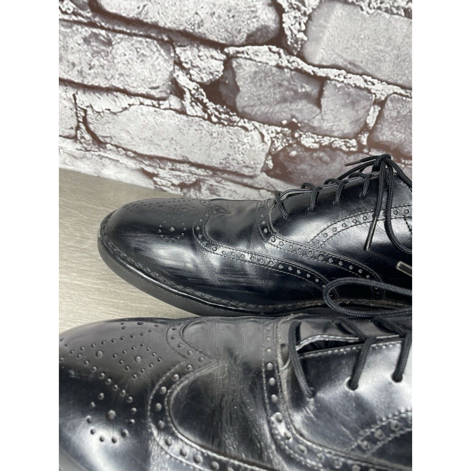 Rockport Rockport Dressports Black Leather Wingtip Oxfords Vibram Sol Size US 9.5 / EU 42-43 - 20 Thumbnail