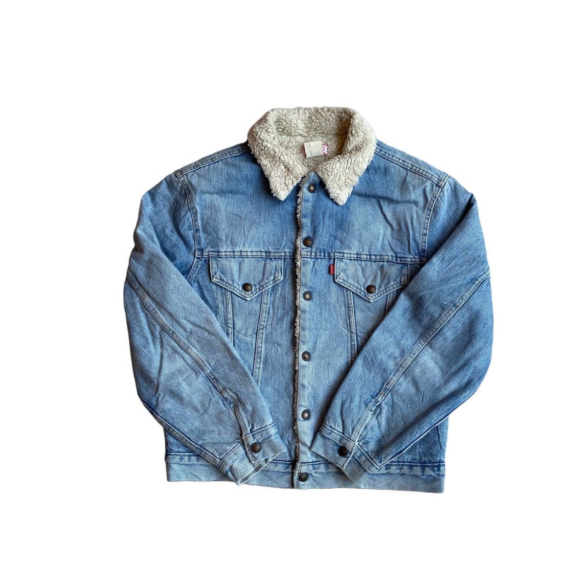 Levi's × Levi's Vintage Clothing Vintage Levis Trucker Sherpa Denim Jacket Size US L / EU 52-54 / 3 - 4 Thumbnail
