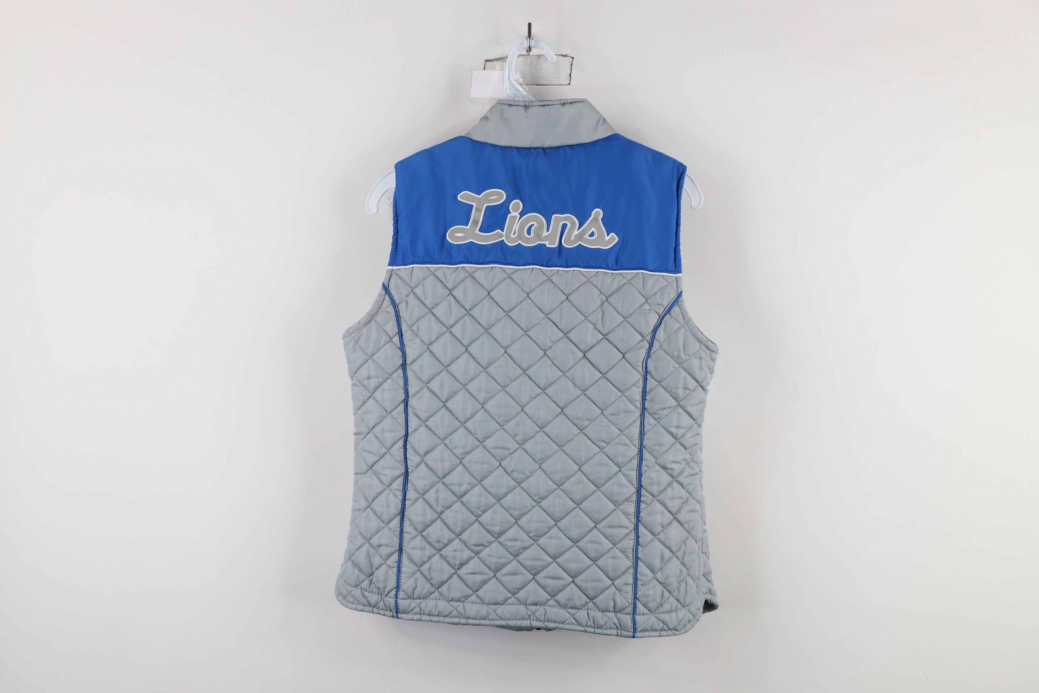 Vintage Vintage NFL Lions Football Quilted Puffer Vest Jacket Size M / US 6-8 / IT 42-44 - 16 Thumbnail