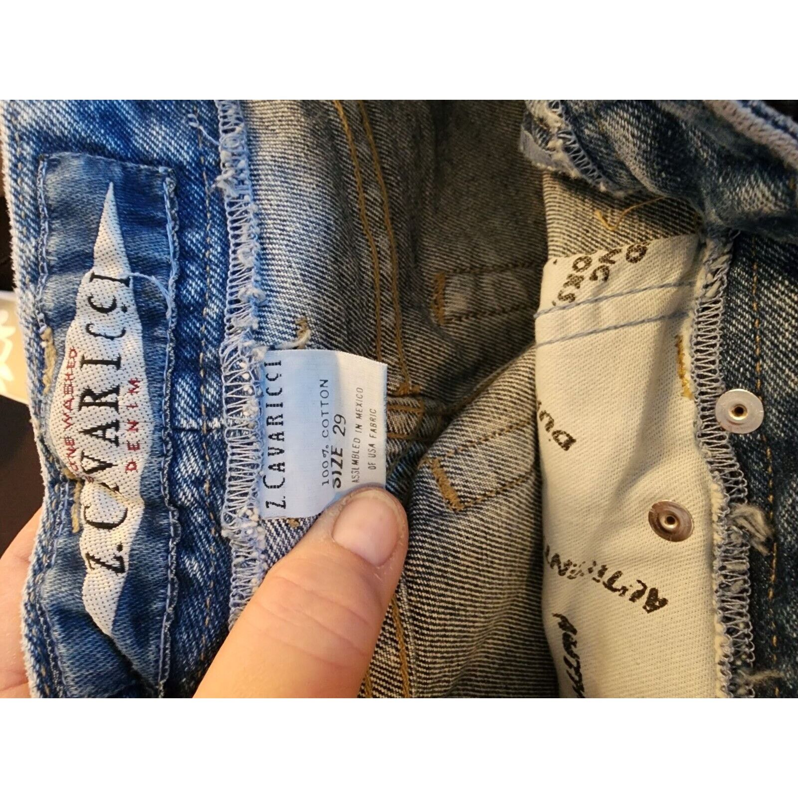 Other NOS 90s Z. Cavaricci Vtg Stone Washed Jeans Sz 9 Waist 29 Size US 29 - 8 Thumbnail