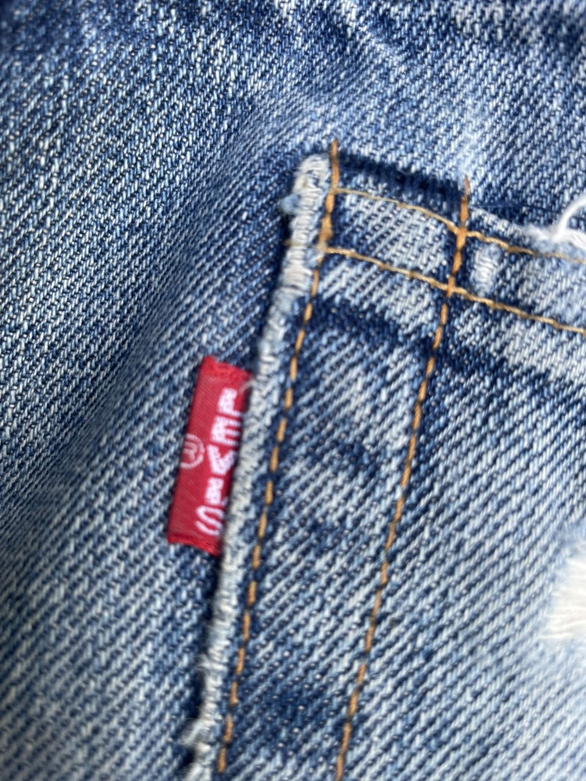 Levi's Vintage Levi’s 502XX Selvedge Distressed Size US 31 - 22 Thumbnail