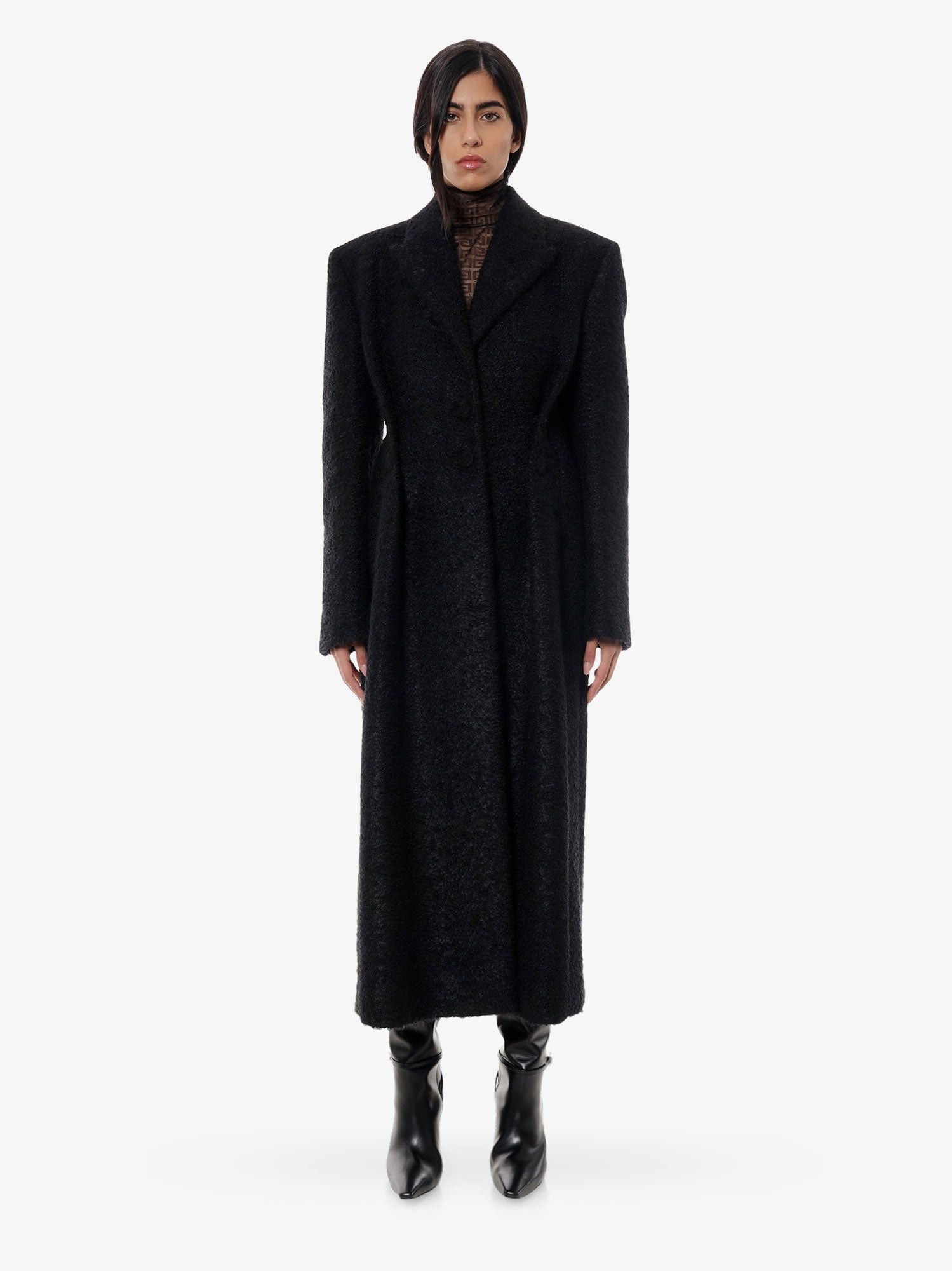 Givenchy o1w1db10325 Button Coat in Black Size M / US 6-8 / IT 42-44 - 4 Thumbnail
