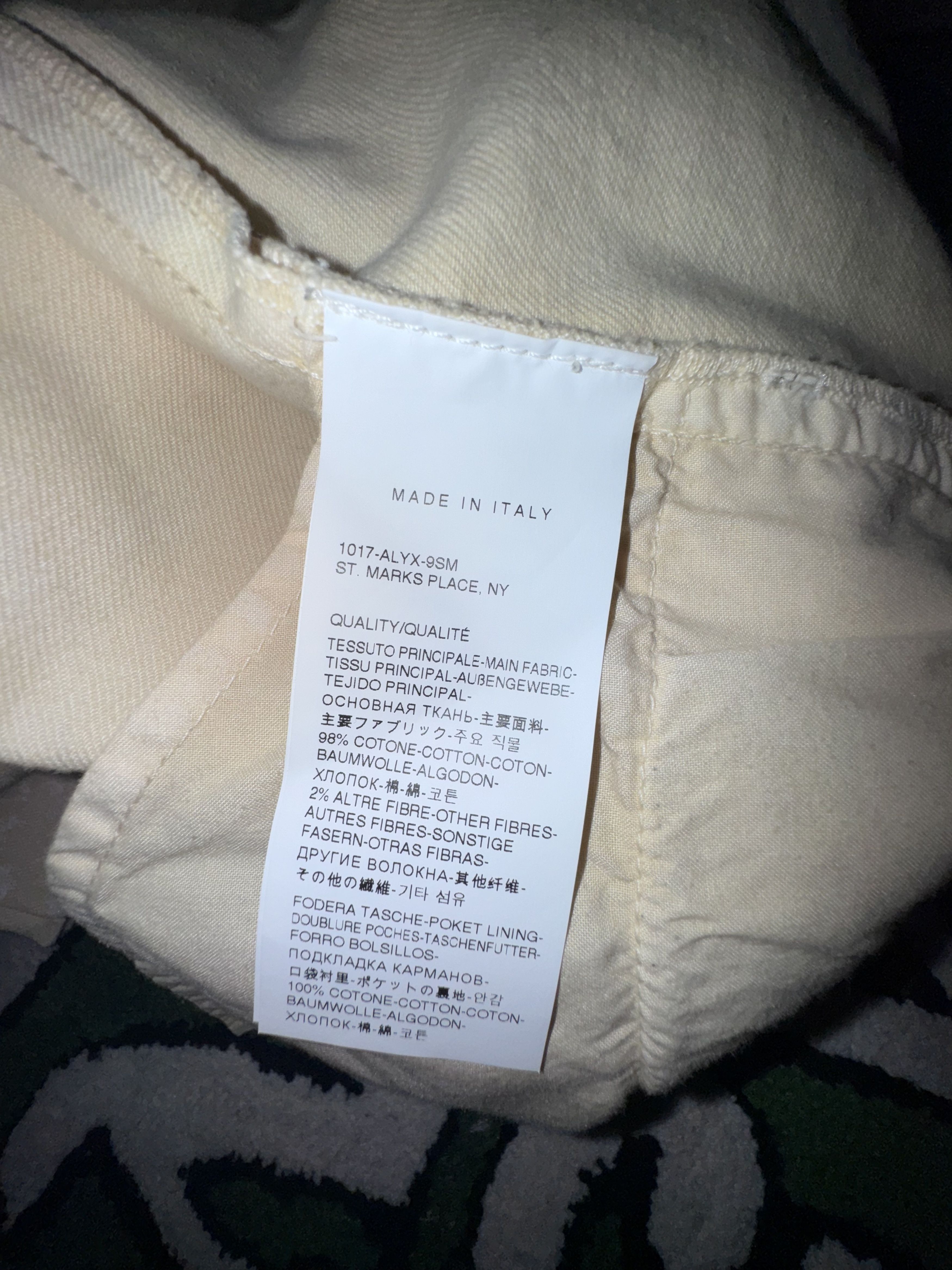 1017 ALYX 9SM 1017 9SM ALYX OFF WHITE PAINTED DENIM Size US 36 / EU 52 - 9 Thumbnail