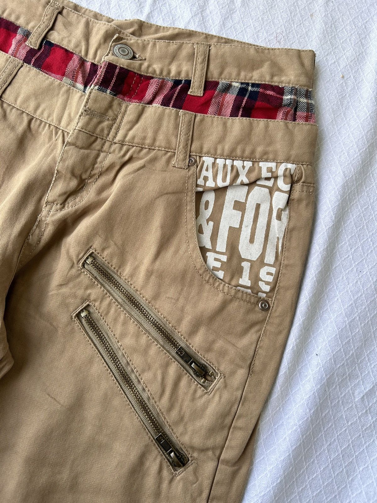 If Six Was Nine 💸BINDINGOFFER💸Double waist japanese poem casual chino pants Size US 32 / EU 48 - 4 Thumbnail