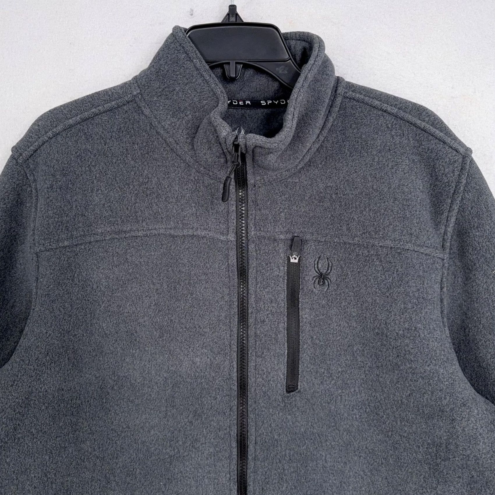 Spyder Spyder Mens Large Fleece Full Zip Stand-Up Collar Jacket Outdoor NWT Gray Regular Fit Pockets Size US L / EU 52-54 / 3 - 2 Thumbnail