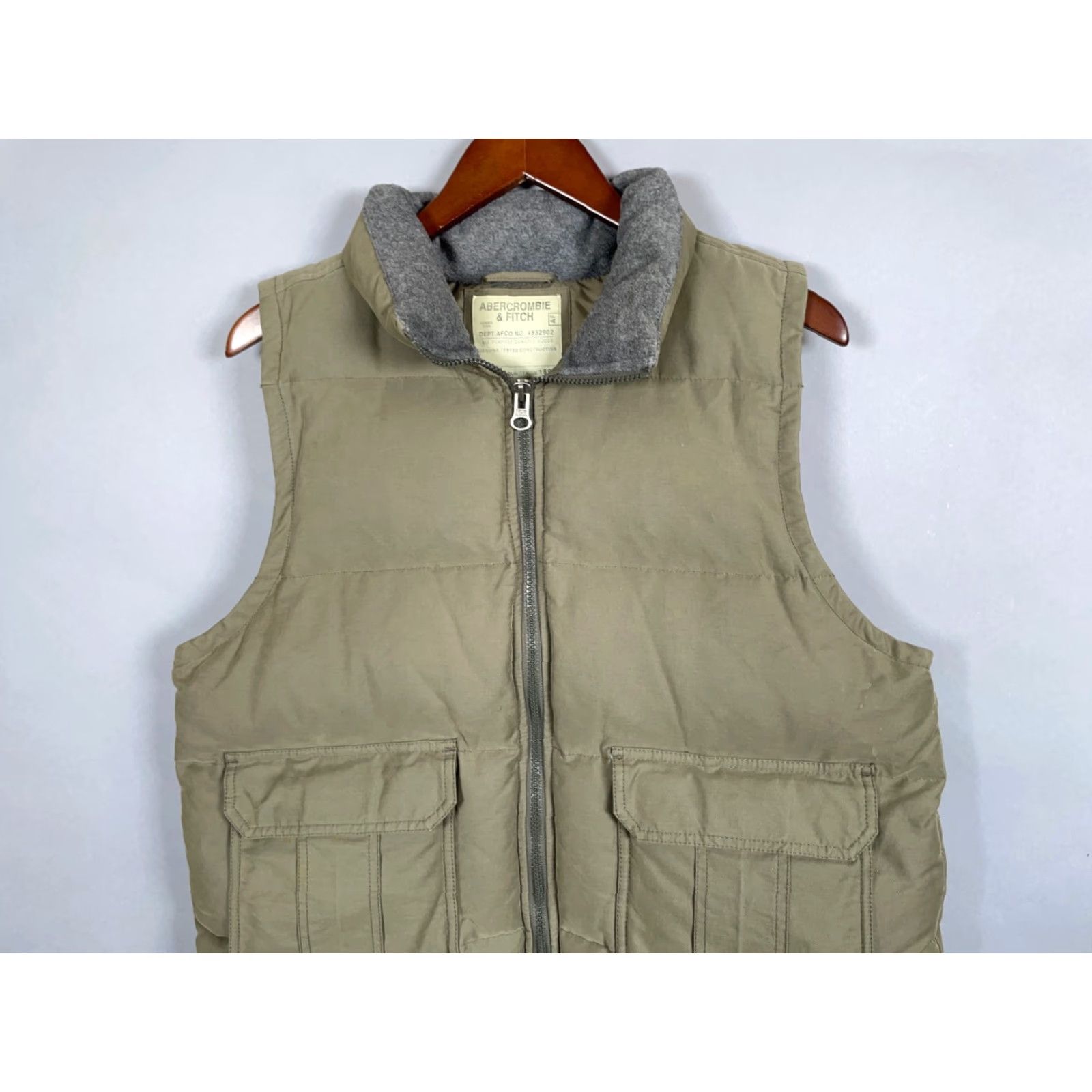 Abercrombie & Fitch VINTAGE Abercrombie & Fitch Goose Down Puffer Vest Adult Large Green Zip Up Standing Collar 90s Nature Hiking Mens Size US L / EU 52-54 / 3 - 4 Thumbnail