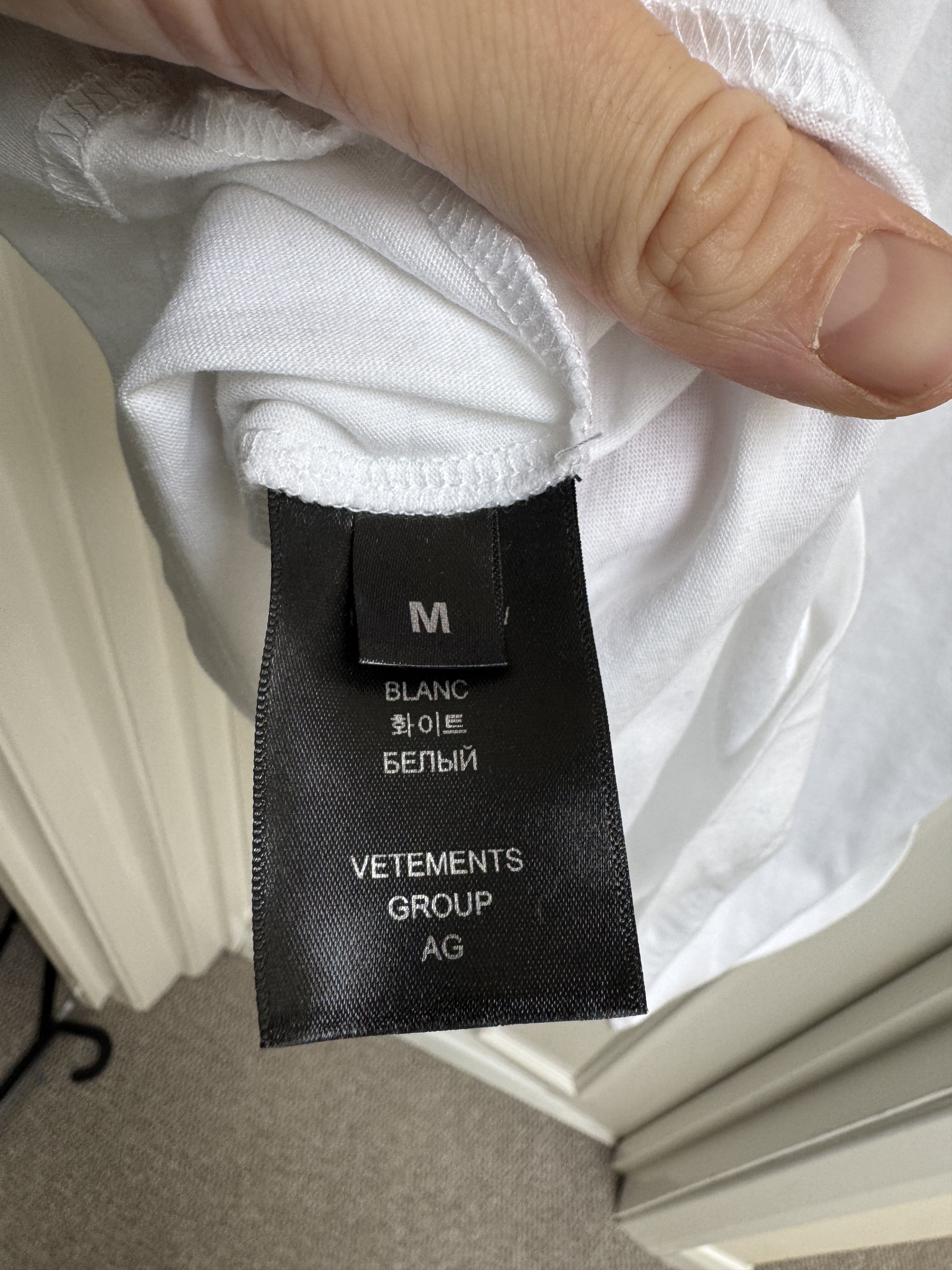 Vetements White Vetements t shirt Size US M / EU 48-50 / 2 - 5 Thumbnail