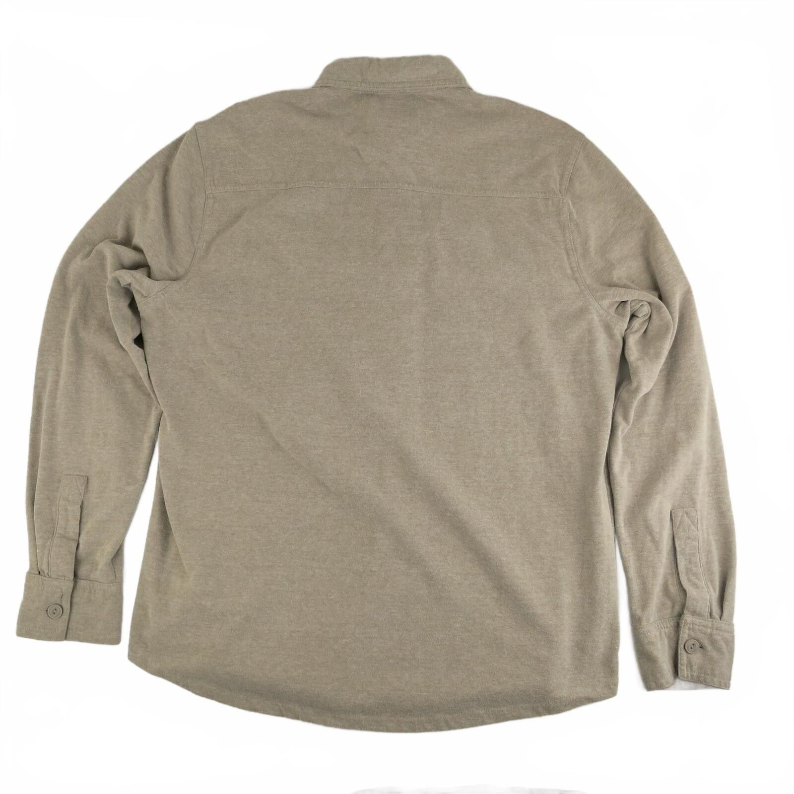 Gap Gap Long Sleeve Beige Polo Shirt with Button Pockets Size L Size US L / EU 52-54 / 3 - 4 Thumbnail