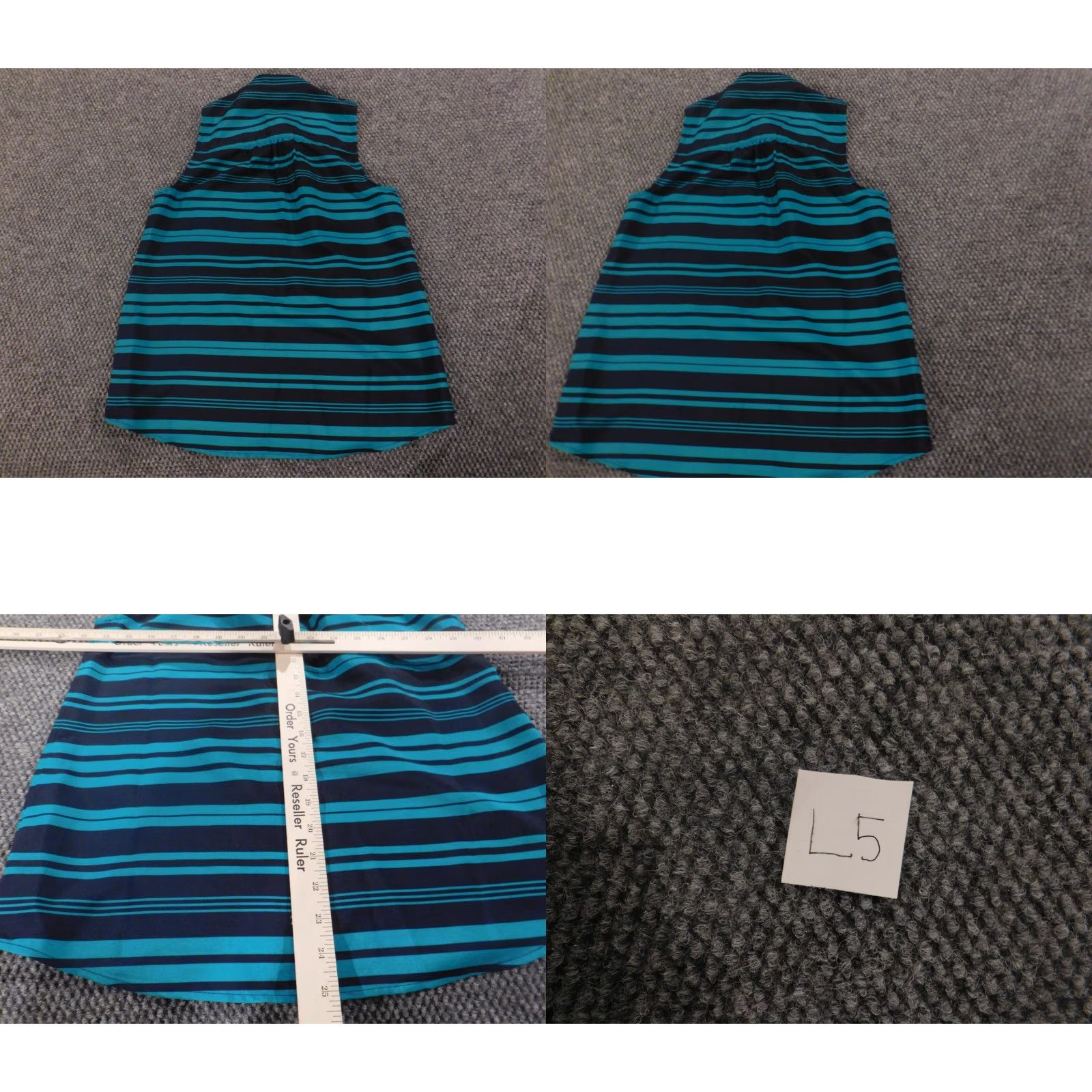 J.Crew J.Crew Blouse Womens Sleeveless Blue Striped Knit Button Crew Neck Pullover Casual Regular Size 2 Polyester Stretch Size XS / US 0-2 / IT 36-38 - 8 Thumbnail