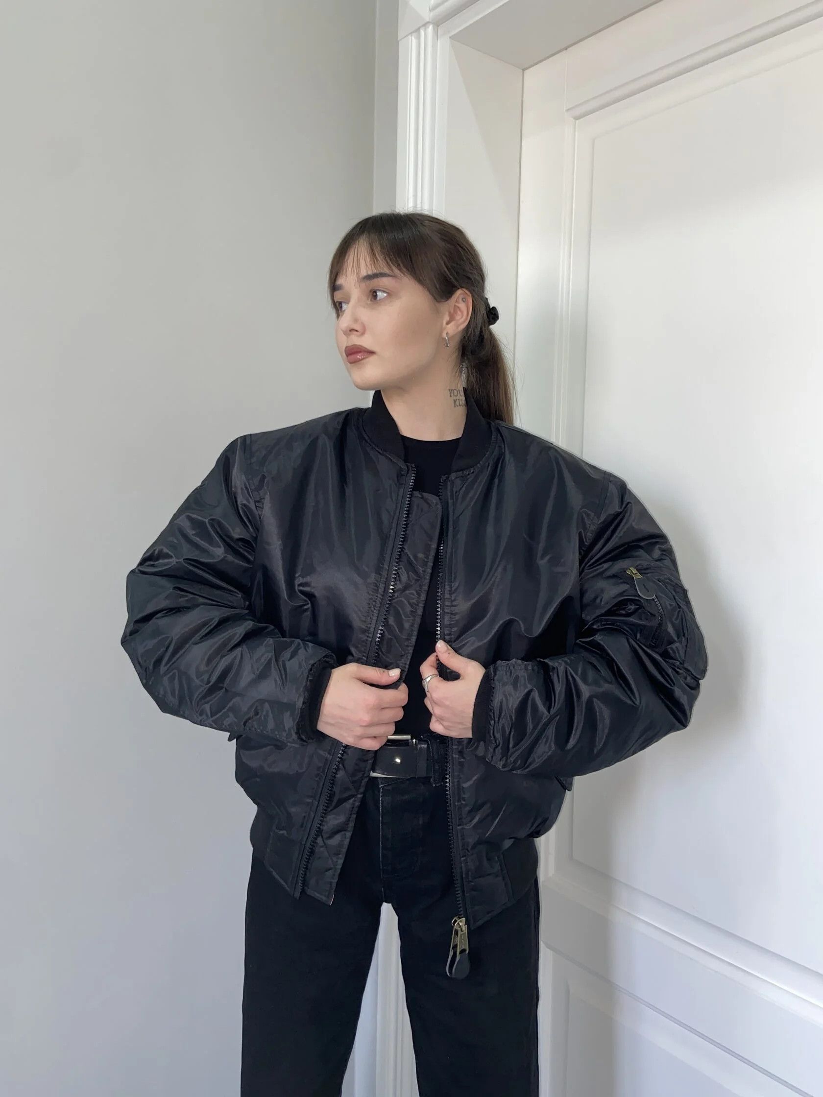 Other Streetwear MA-1 bomber jacket basic black ulika unknwnn y2k Size US XXL / EU 58 / 5 - 10 Thumbnail