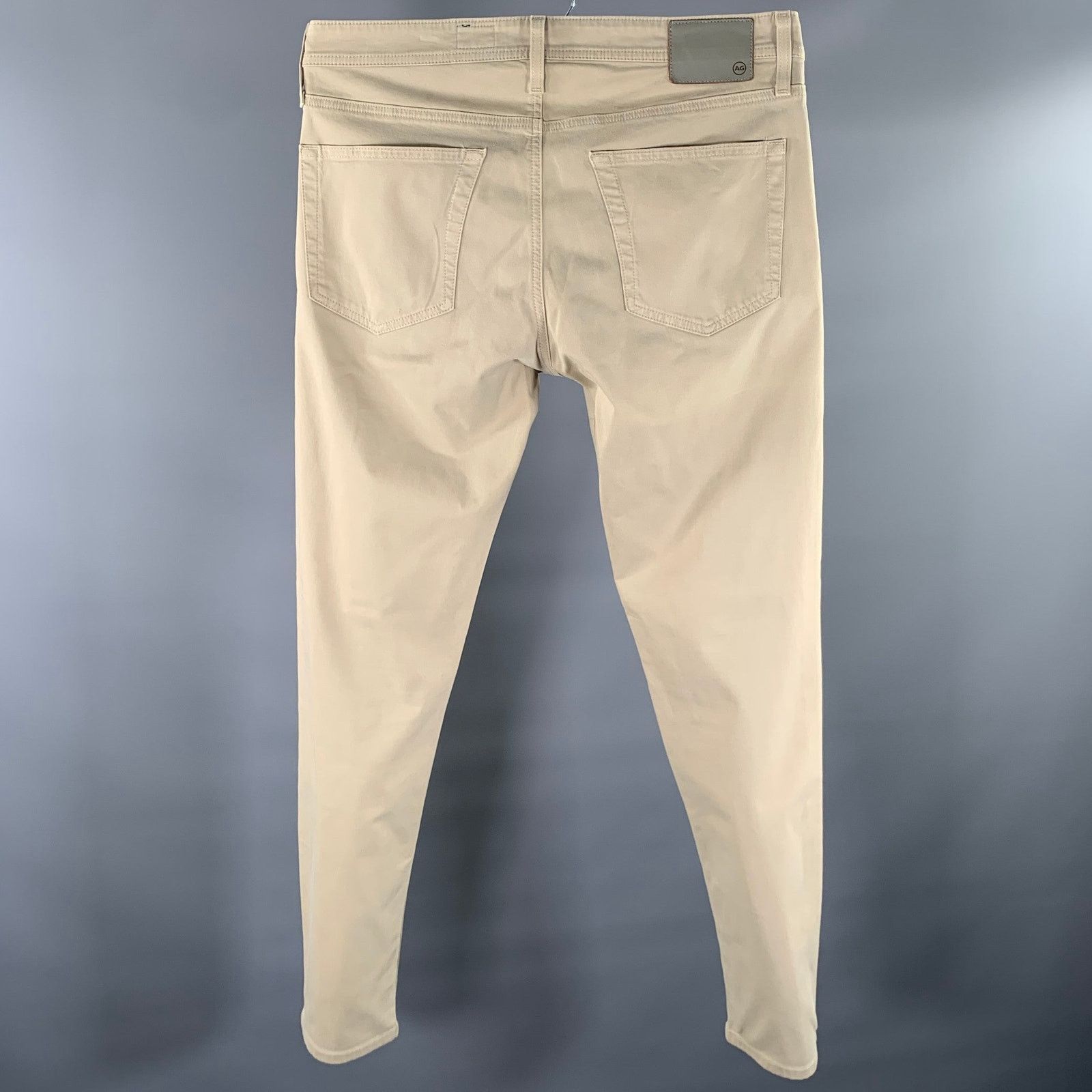 AG Adriano Goldschmied AG ADRIANO GOLDSCHMIED Size 34 Cream Contrast Stitch Pants Size US 34 / EU 50 - 3 Thumbnail
