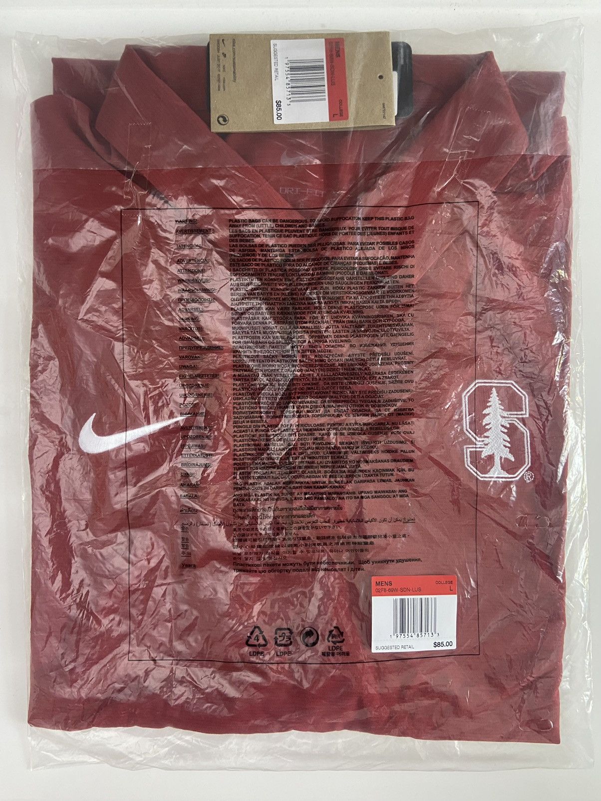 Nike Men's Nike Stanford 2024 Sideline Woven Performance Polo Size US L / EU 52-54 / 3 - 2 Thumbnail