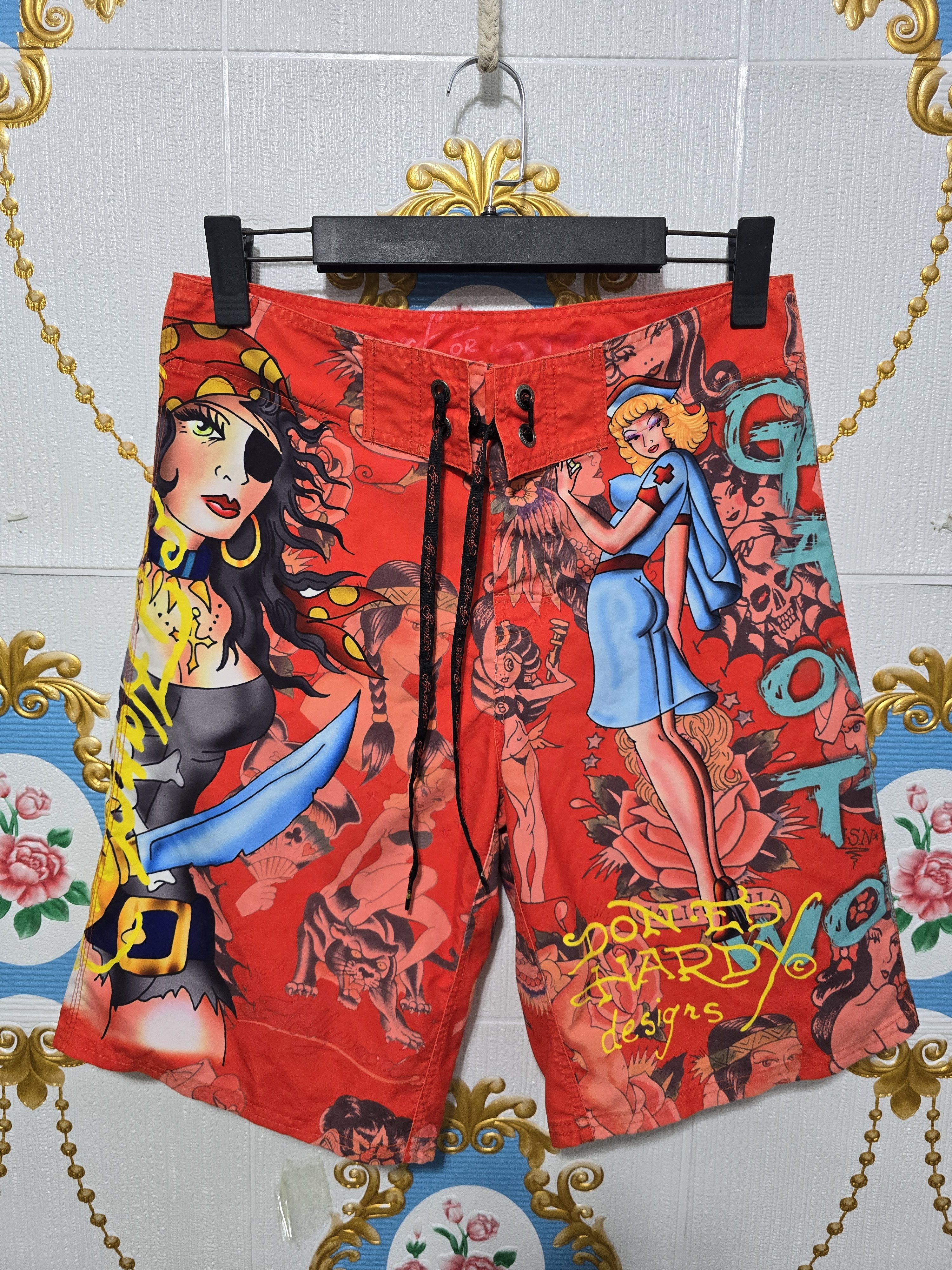 Ed Hardy Vintage Ed Hardy Girls All Over The World w32 Shorts Size US 32 / EU 48 - 1 Thumbnail