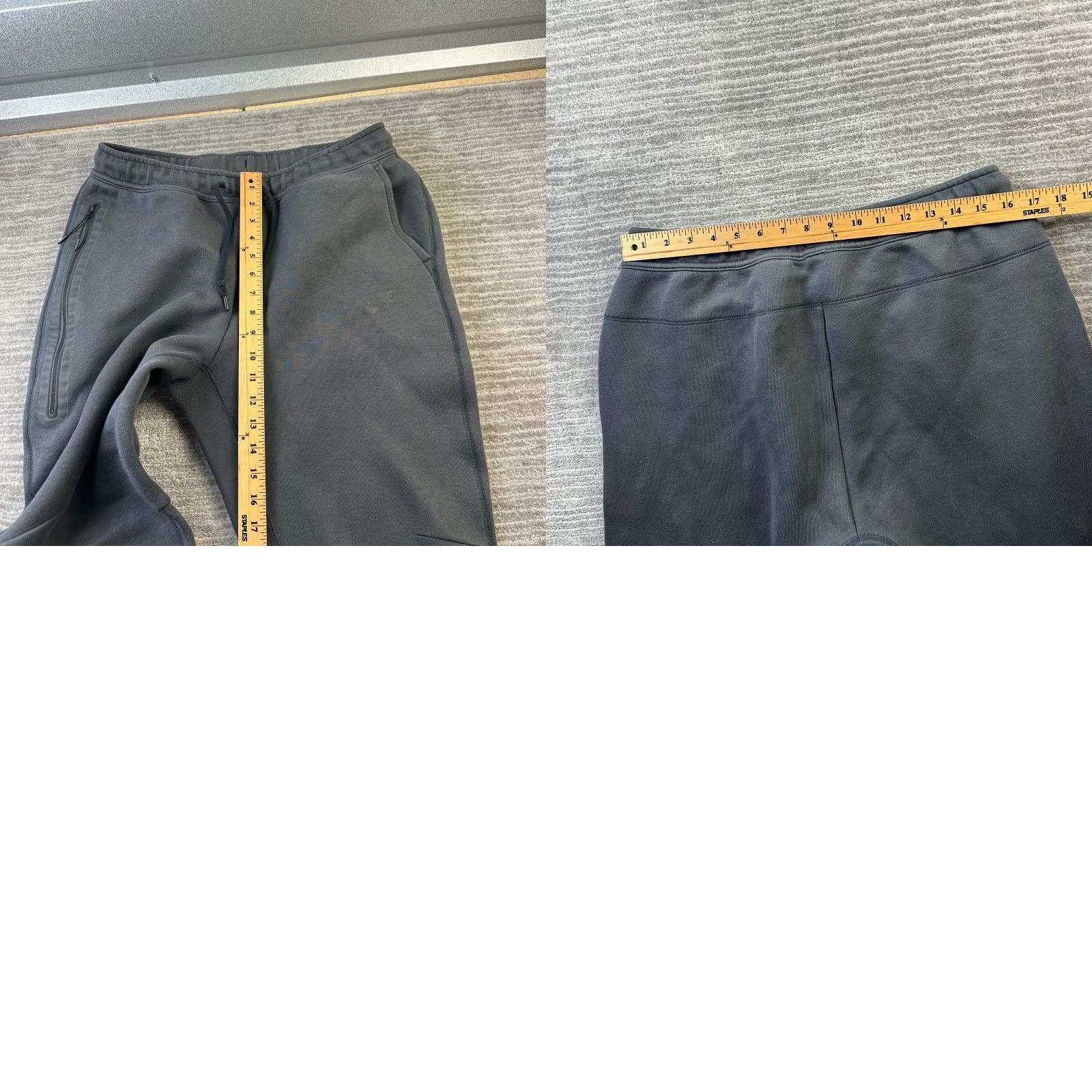 Nike Nike Tech Fleece Pants Mens Large Black Jogger Sweatpants Slim Tapered Pockets Adjustable Waist 32in Inseam 28in Size US 33 - 9 Thumbnail