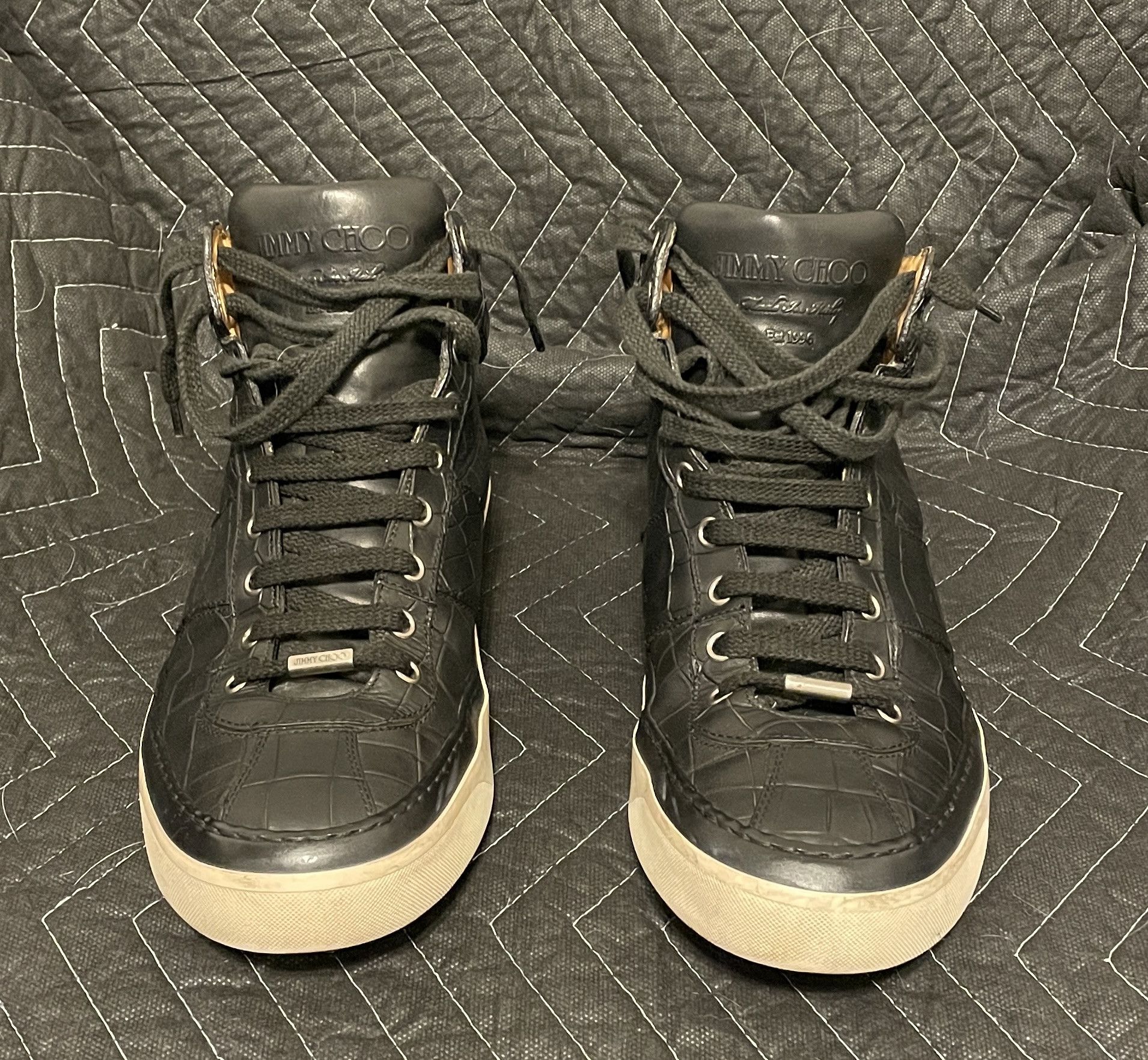 Jimmy Choo Jimmy Choo men high top snake sneakers Size US 9 / EU 42 - 2 Thumbnail