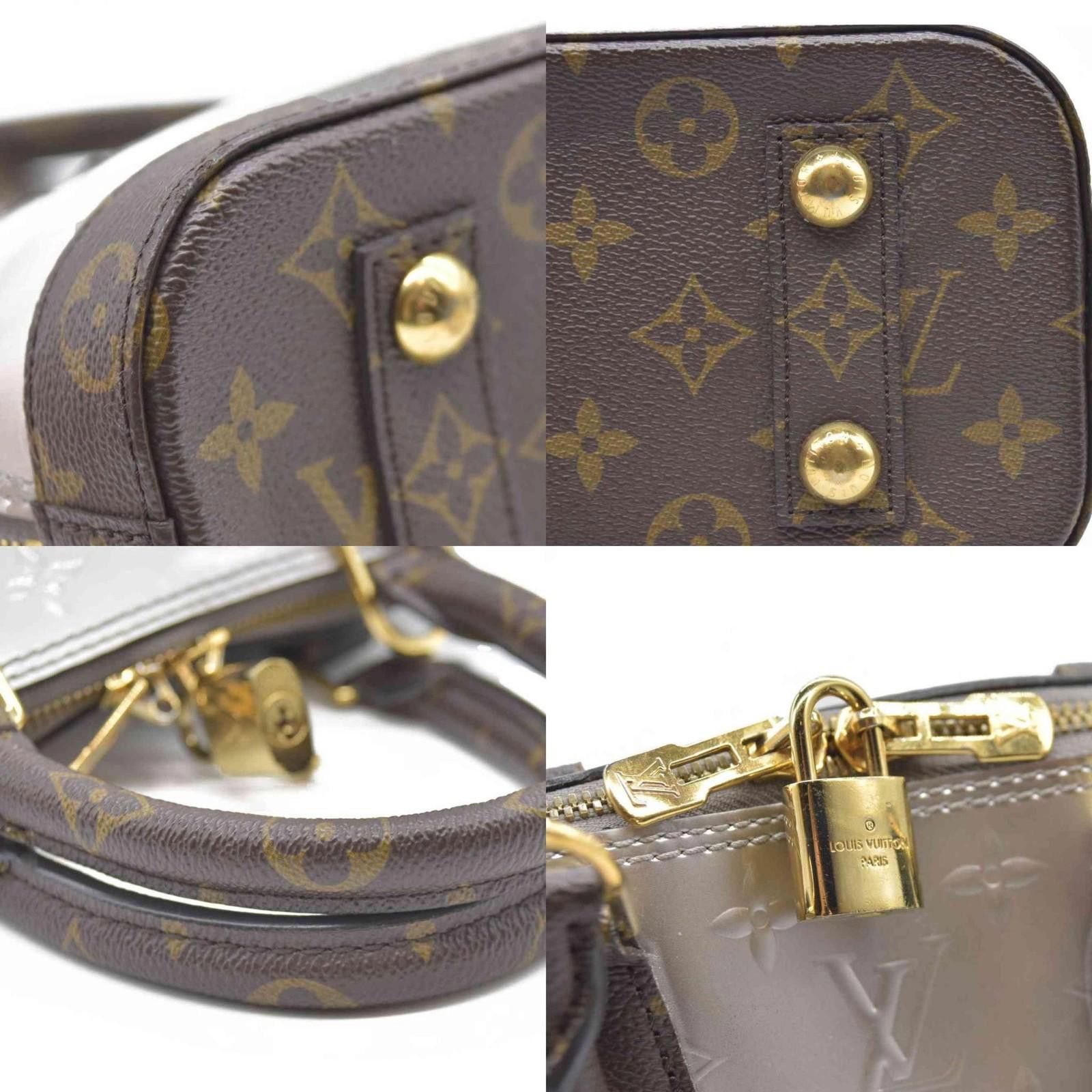 Louis Vuitton $1940 Louis Vuitton Vernis Monogram Alma BB Taupe Metallise Size ONE SIZE - 5 Thumbnail