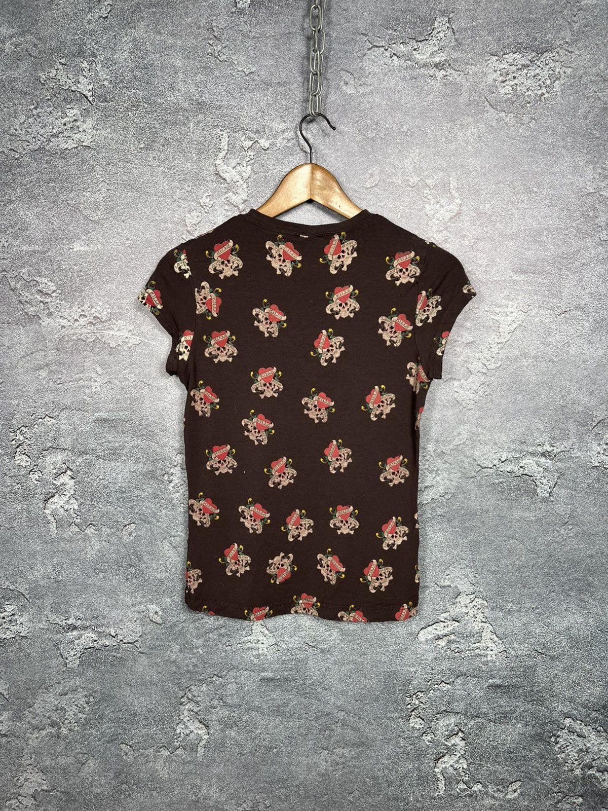 Ed Hardy Vintage Ed Hardy by Christian Audigier Monogram T-shirt Size S / US 4 / IT 40 - 7 Thumbnail