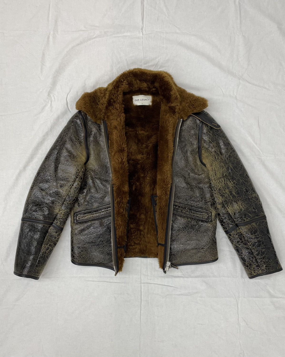 Our Legacy Our Legacy Shearling Jacket Spider Web Fall 2016 Size US M / EU 48-50 / 2 - 4 Thumbnail