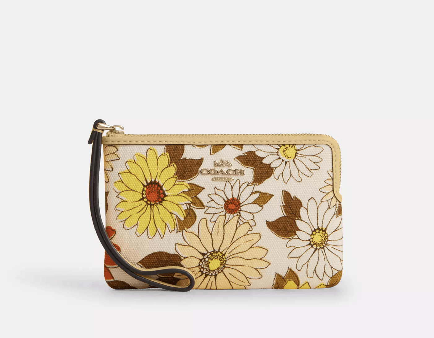 Coach Corner Zip Wristlet With Floral Print CEF83 Size ONE SIZE - 7 Thumbnail