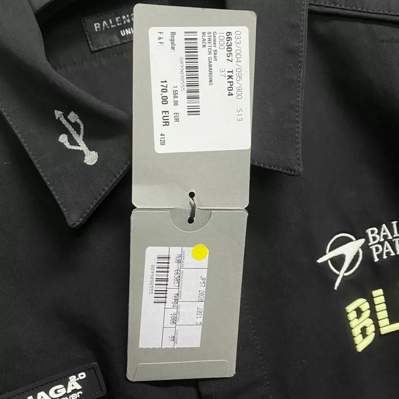 Balenciaga Balenciaga size 40 Black art print embroidered logo short s Size US M / EU 48-50 / 2 - 8 Thumbnail